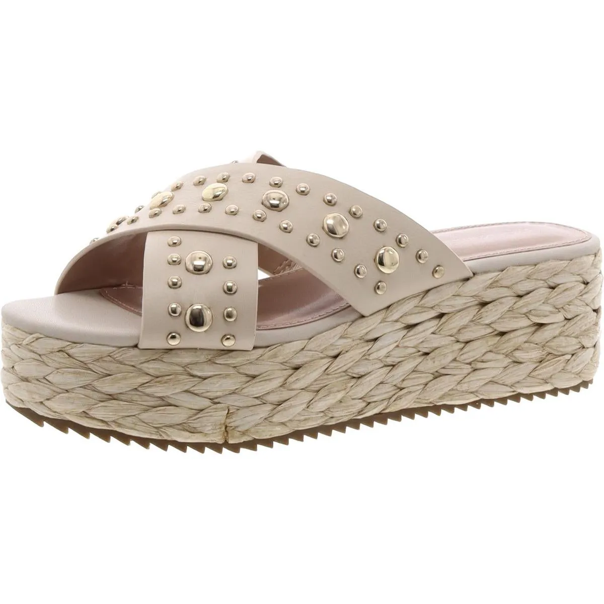 GLADDA Womens Faux Leather Crisscross Platform Sandals