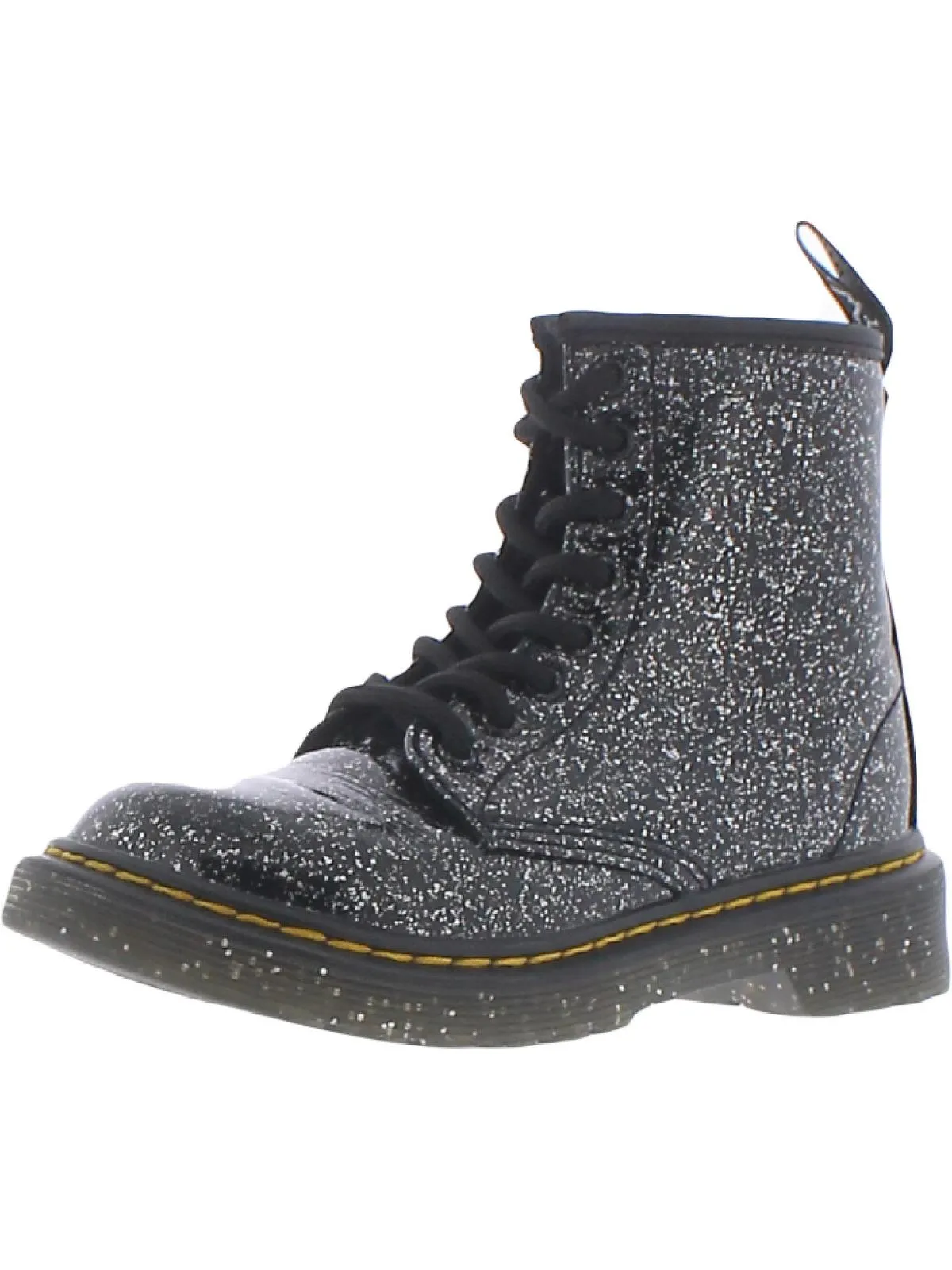 Glitter J Girls Sparkle Patent Combat Boots