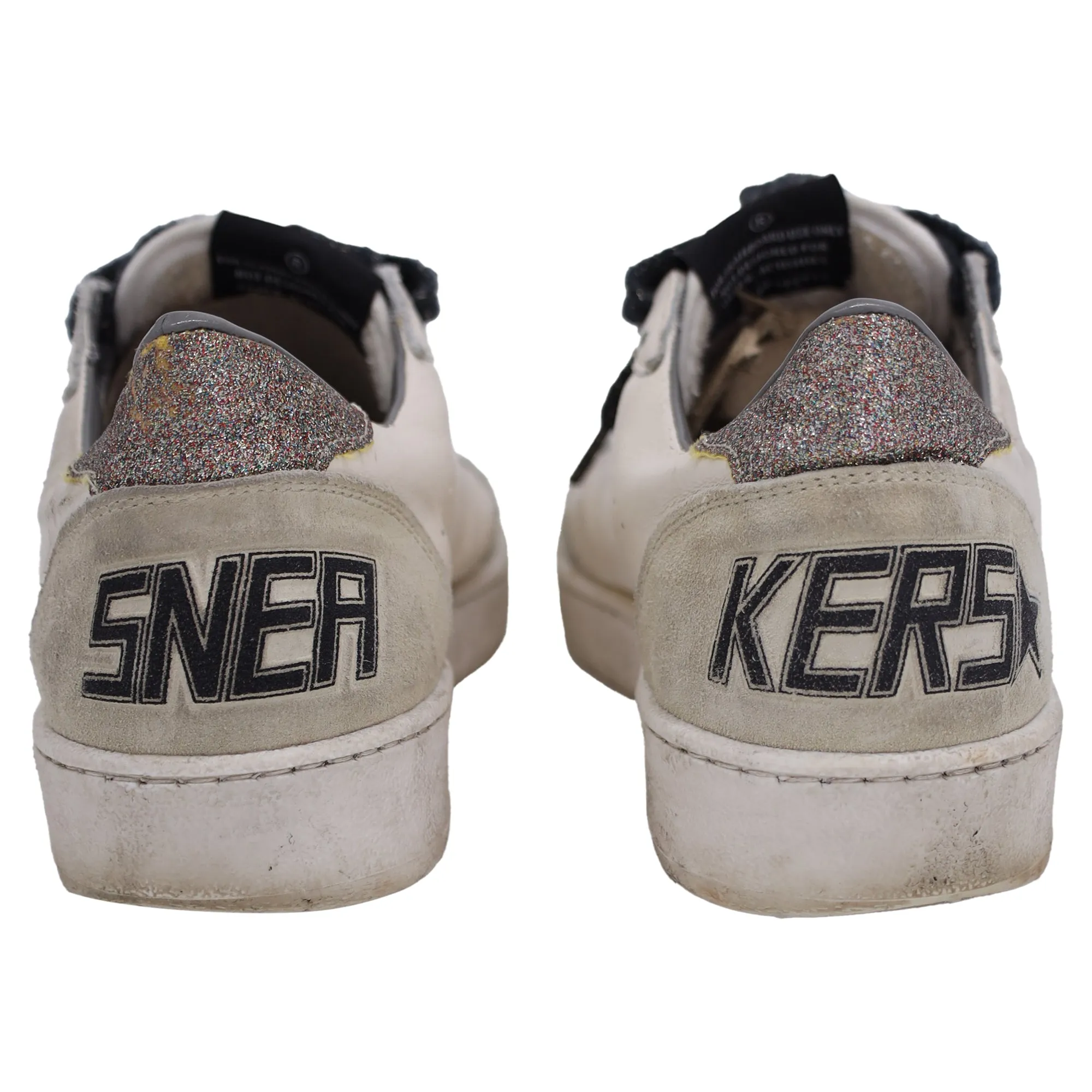 Golden Goose Ball Star Low Top Sneakers in Beige Leather