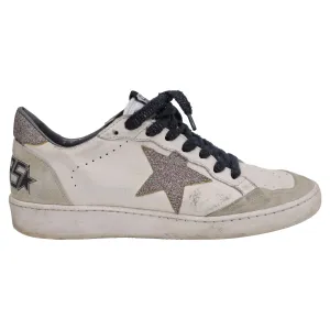 Golden Goose Ball Star Low Top Sneakers in Beige Leather