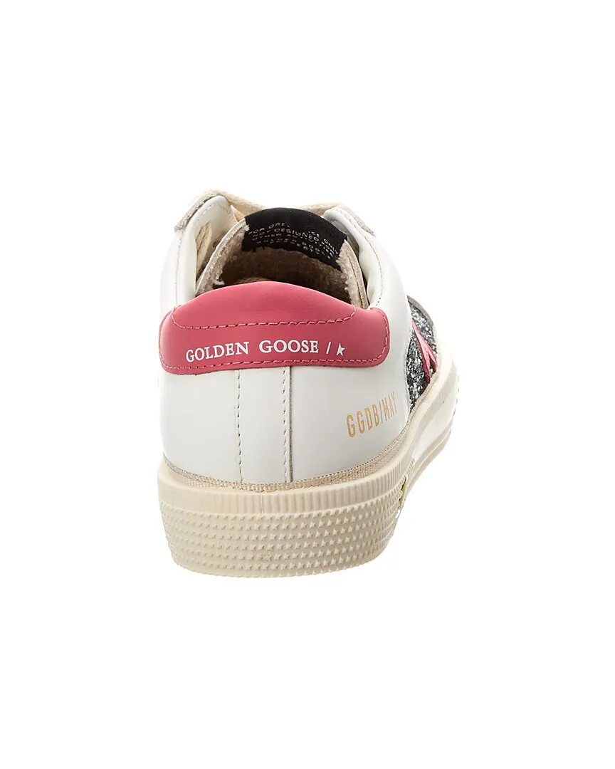 Golden Goose May Leather & Glitter Sneaker