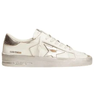 Golden Goose Stardan Silver Metallic Star and Heel Tab Women's Sneakers