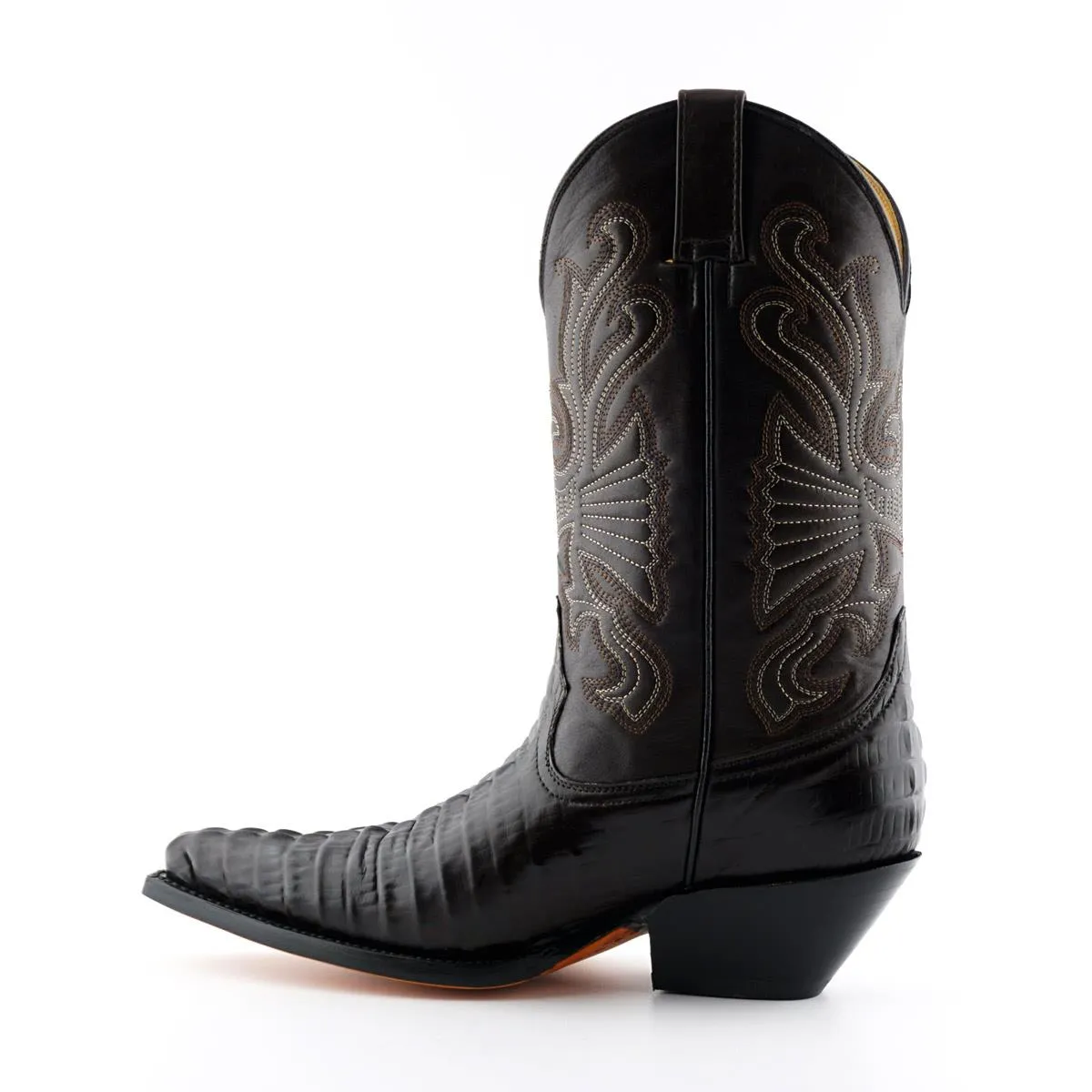 Grinders Brown Leather Western Cowboy Boots - Carolina