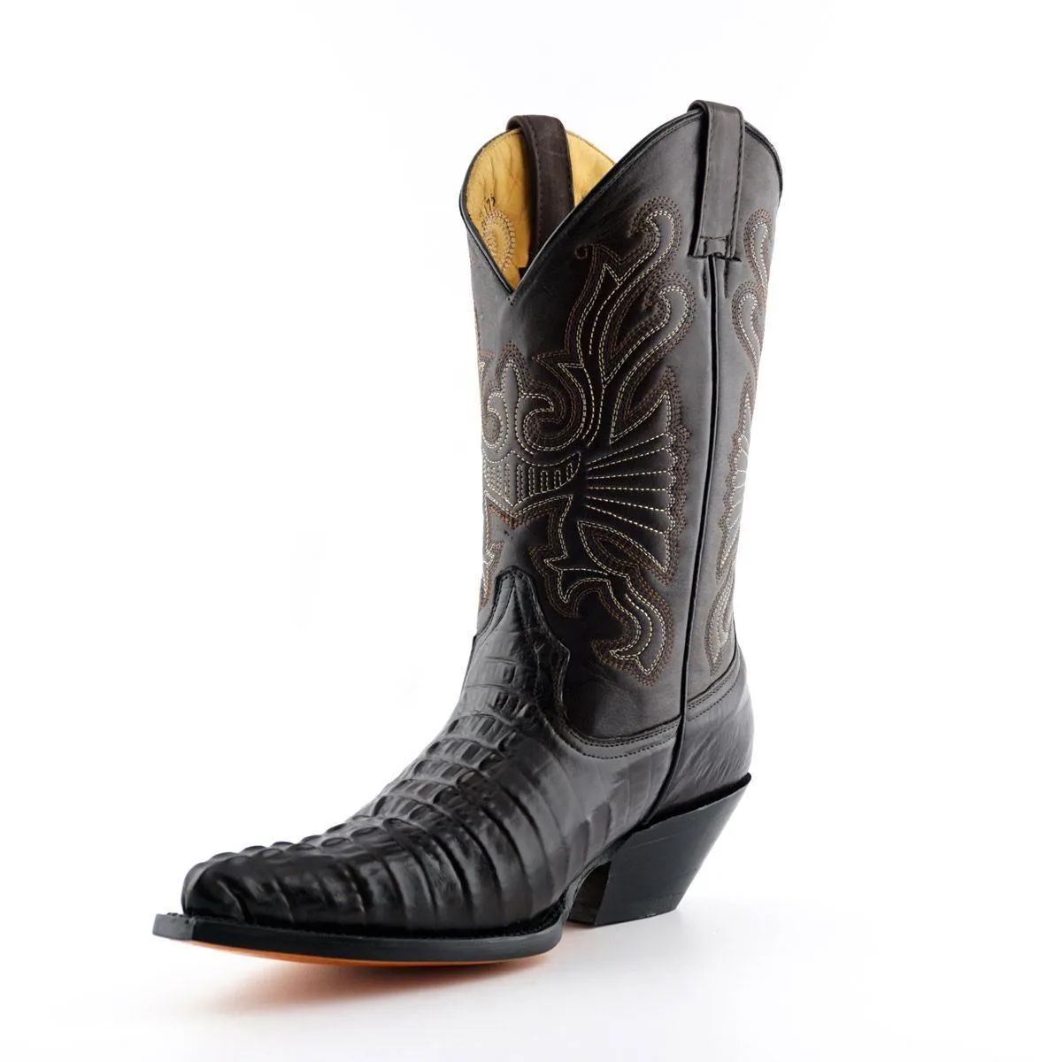 Grinders Brown Leather Western Cowboy Boots - Carolina