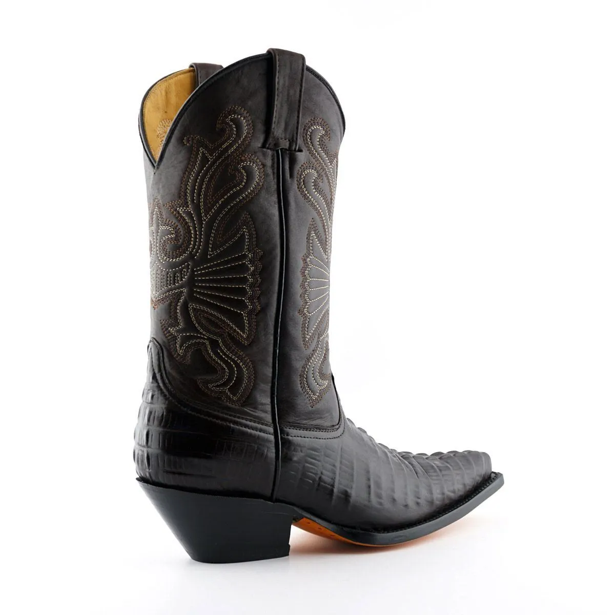 Grinders Brown Leather Western Cowboy Boots - Carolina