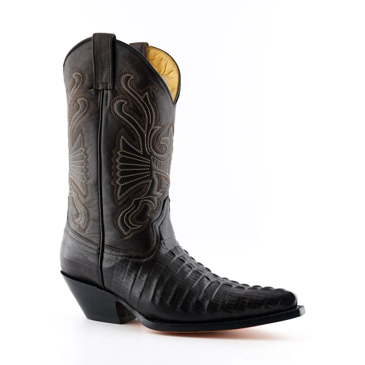 Grinders Brown Leather Western Cowboy Boots - Carolina