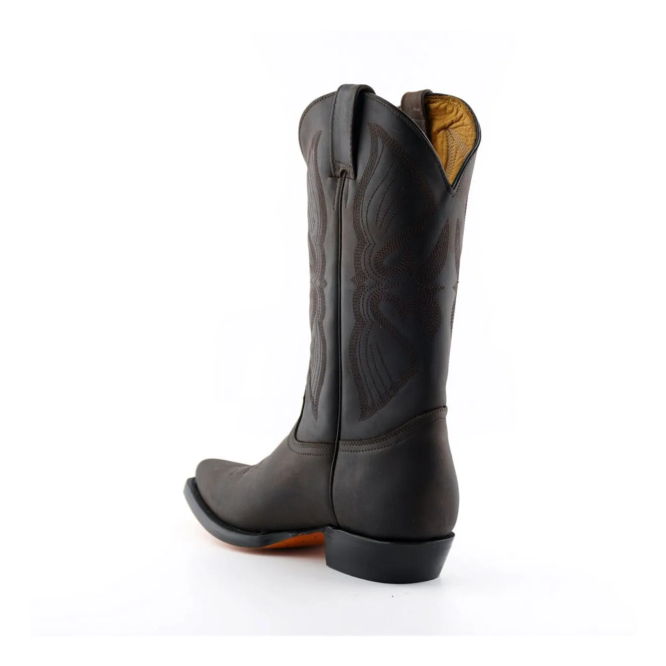 Grinders Mens Brown Cowboy Leather Boots- Louisiana