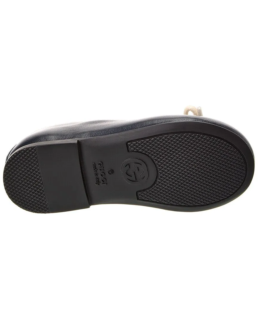 Gucci Double G Leather Ballet Flat