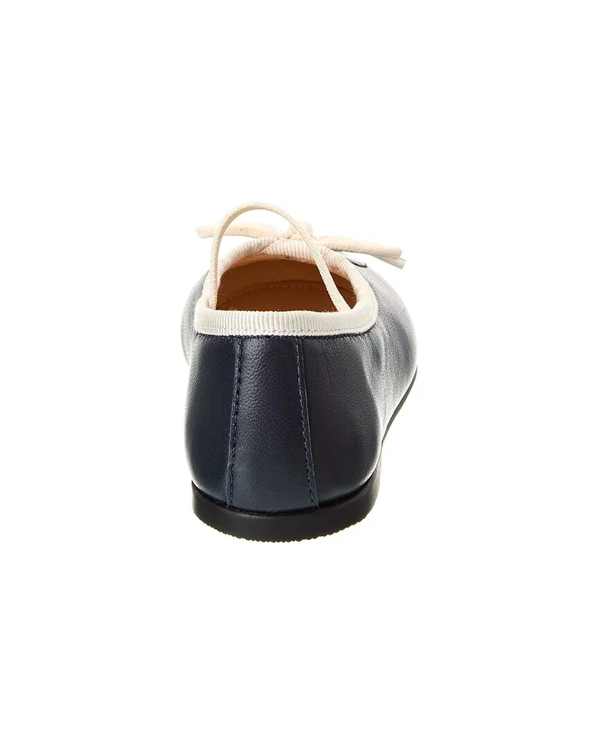 Gucci Double G Leather Ballet Flat