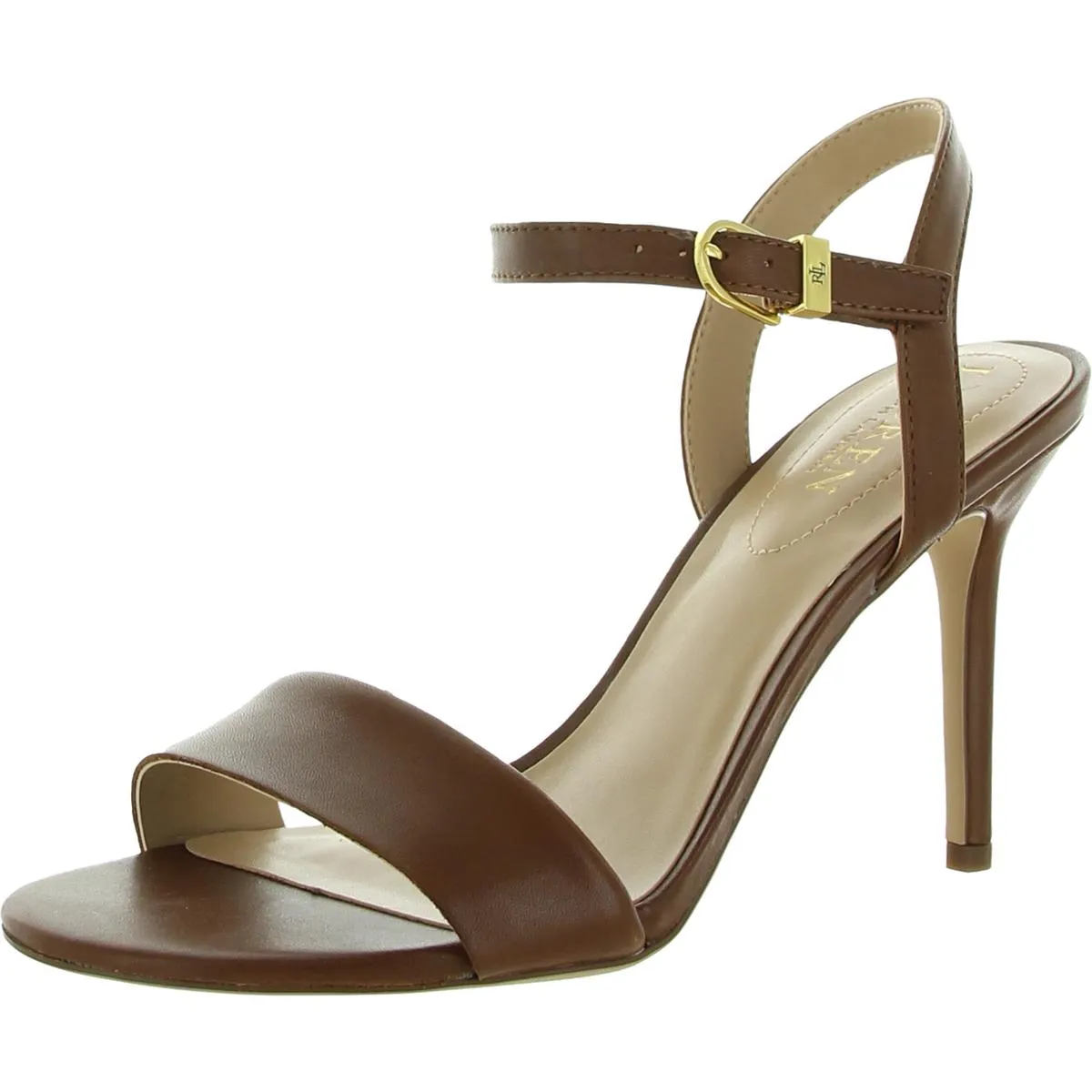 Gwen Womens Leather Ankle Strap Dress Heels