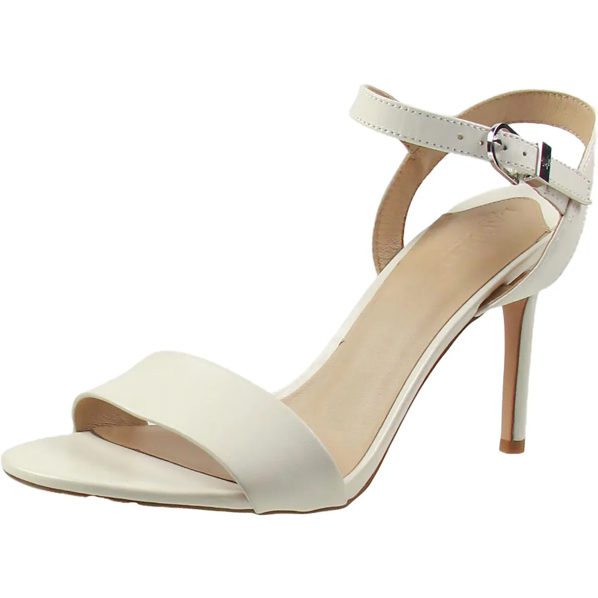 Gwen Womens Leather Ankle Strap Dress Heels