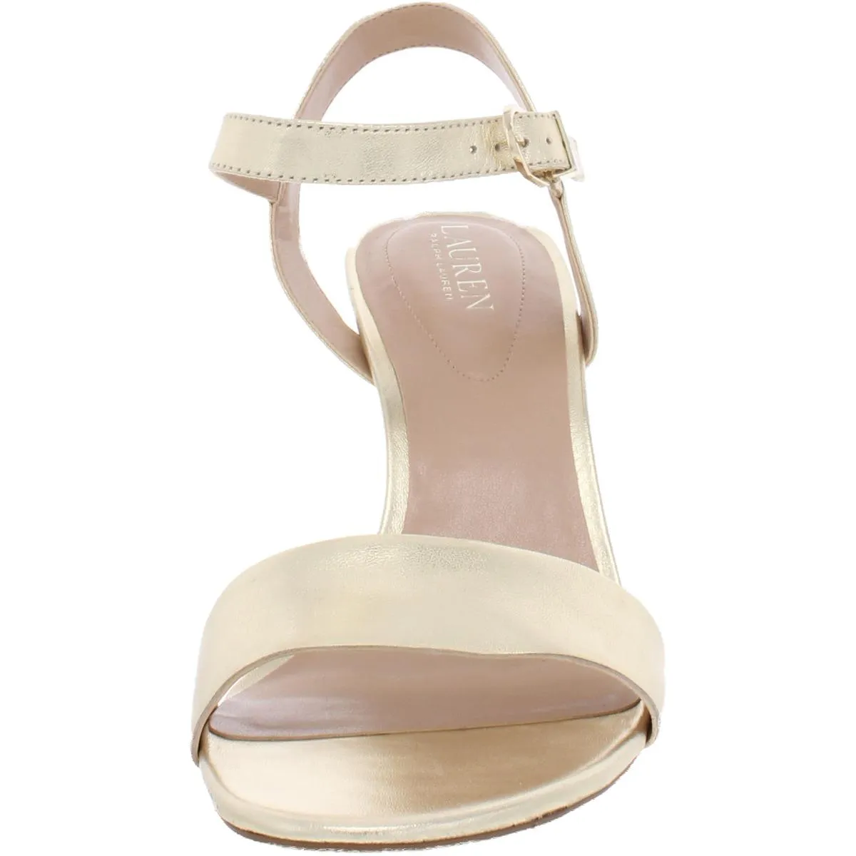 Gwen Womens Leather Ankle Strap Dress Heels