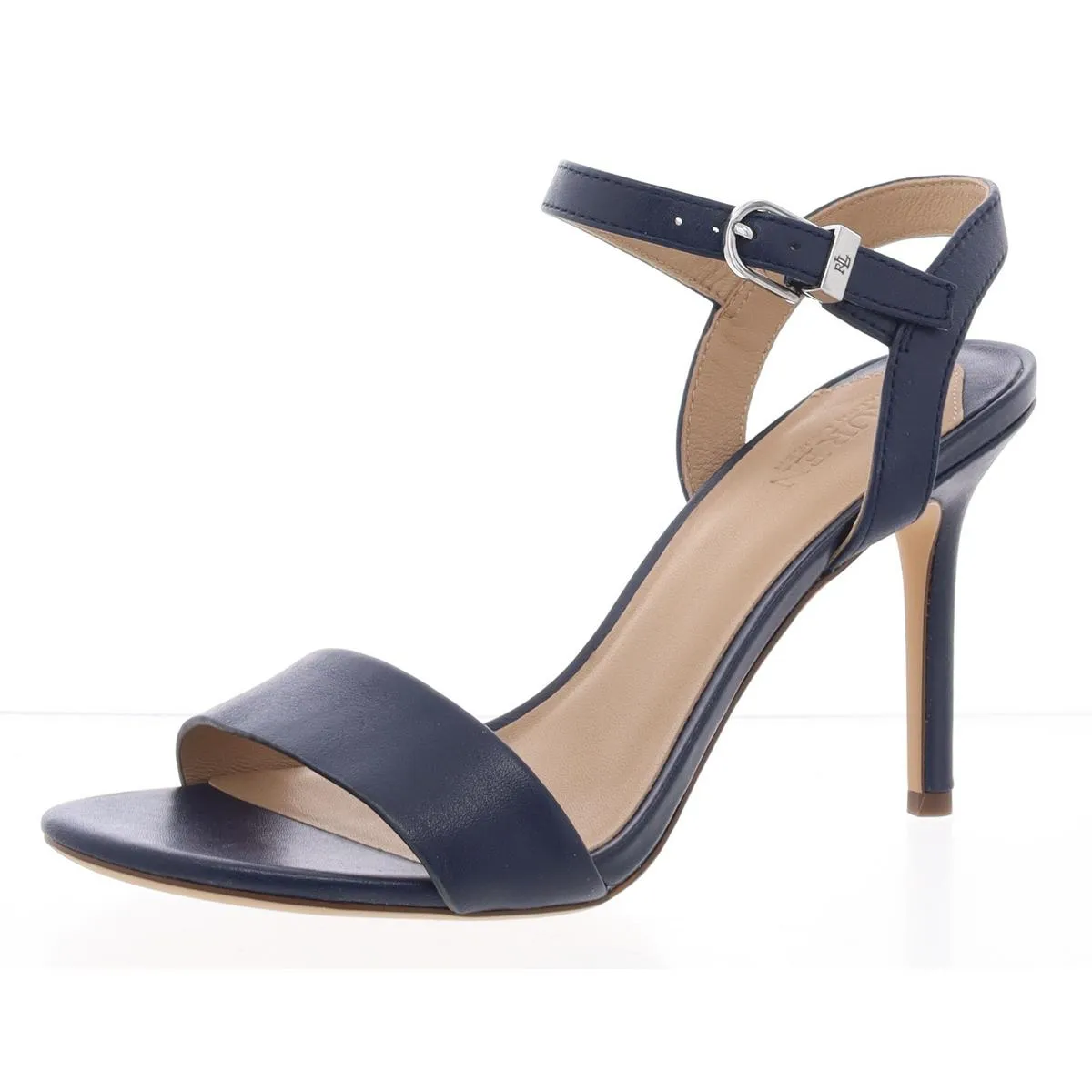 Gwen Womens Leather Ankle Strap Dress Heels