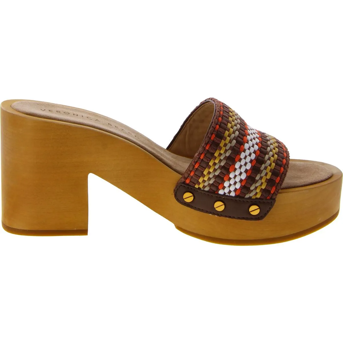 Hannalee Womens Suede Slip-On Platform Sandals