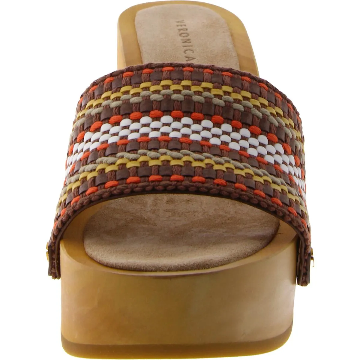 Hannalee Womens Suede Slip-On Platform Sandals