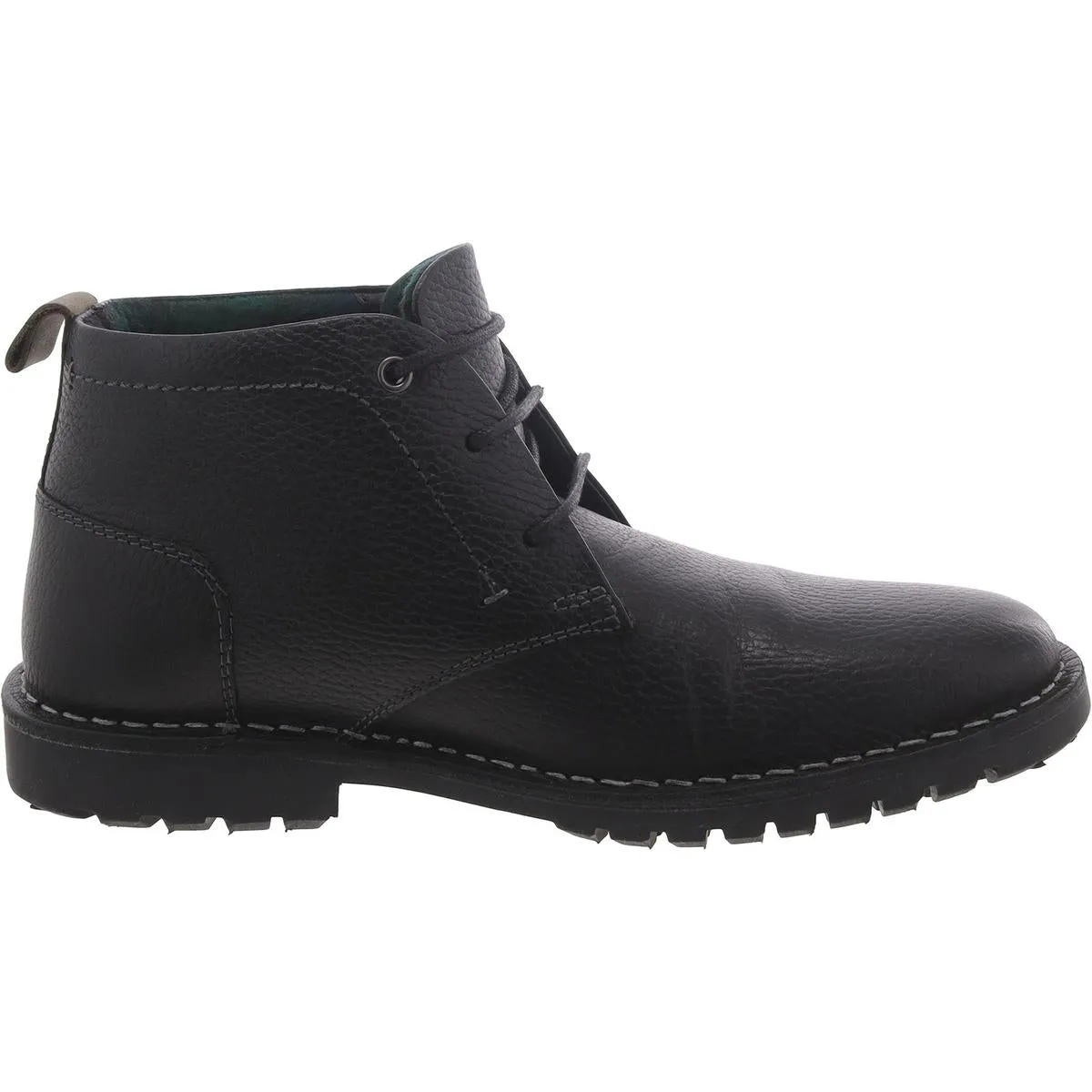 Harcomb Mens Leather Pebbled Combat & Lace-Up Boots
