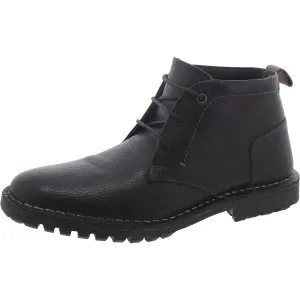 Harcomb Mens Leather Pebbled Combat & Lace-Up Boots