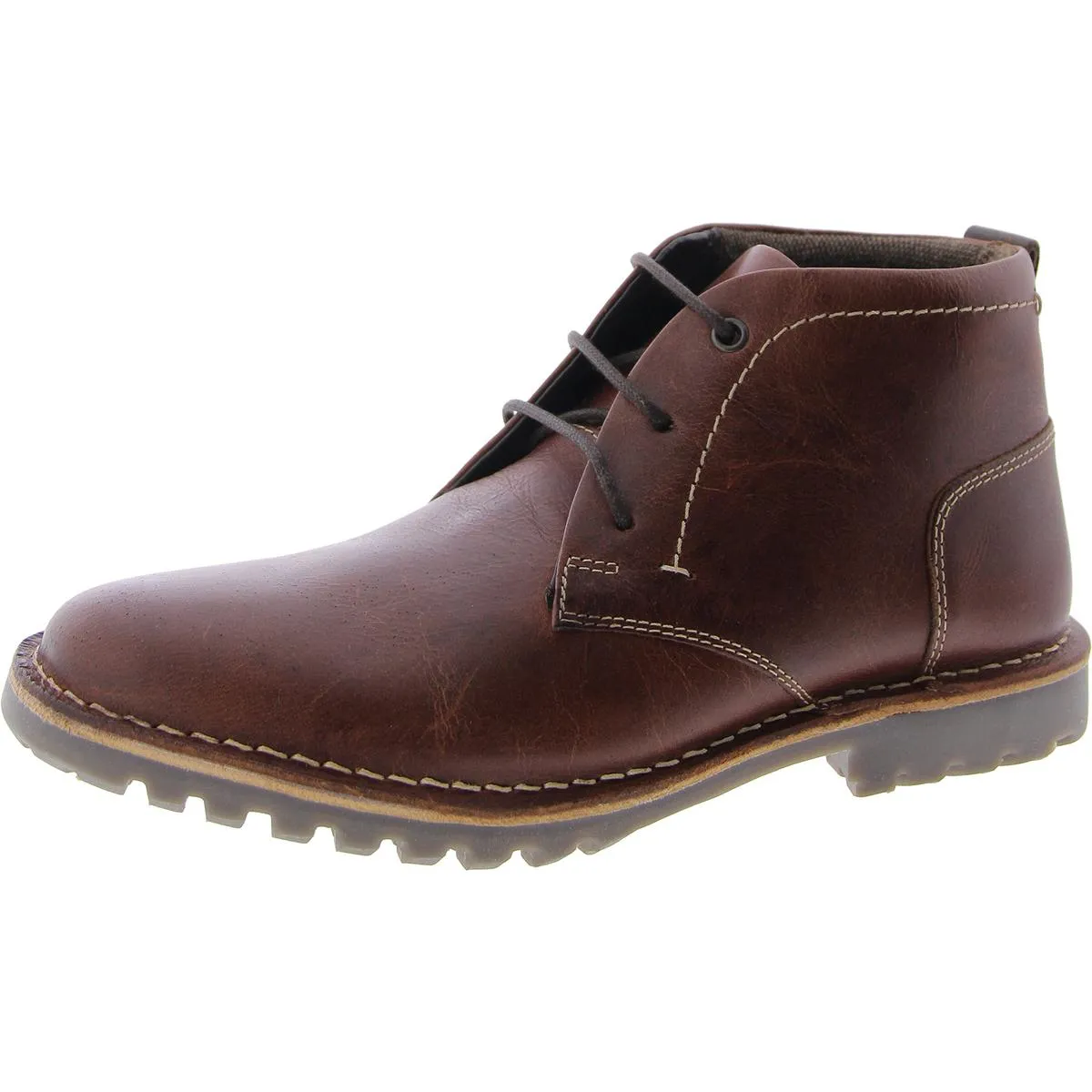 Harcomb Mens Leather Pebbled Combat & Lace-Up Boots