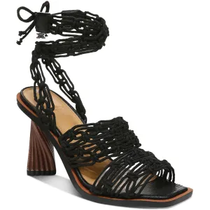 Harleigh Womens Macrame Square Toe Heels