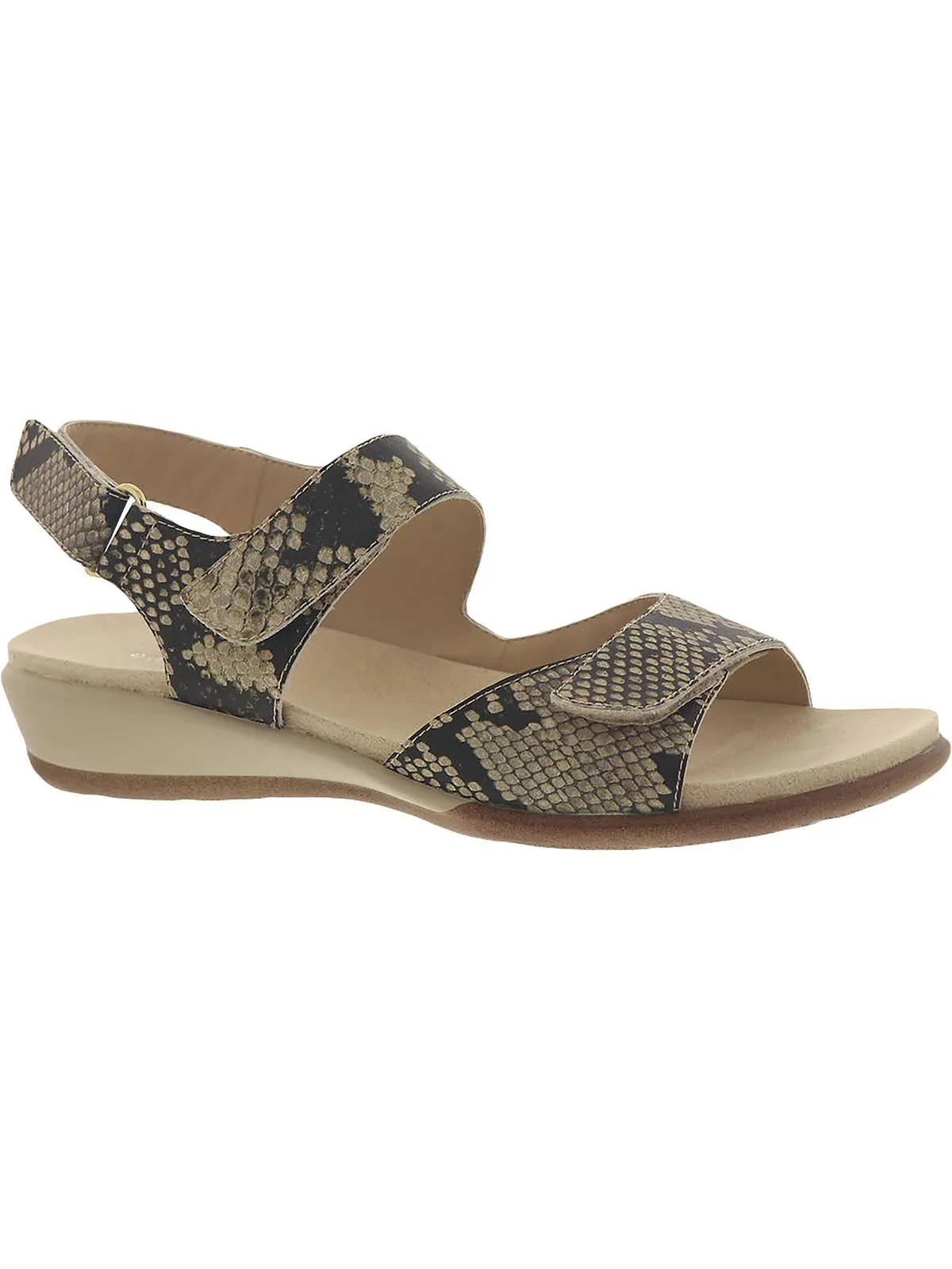 Hartwell Womens Leather Wedge Sandals