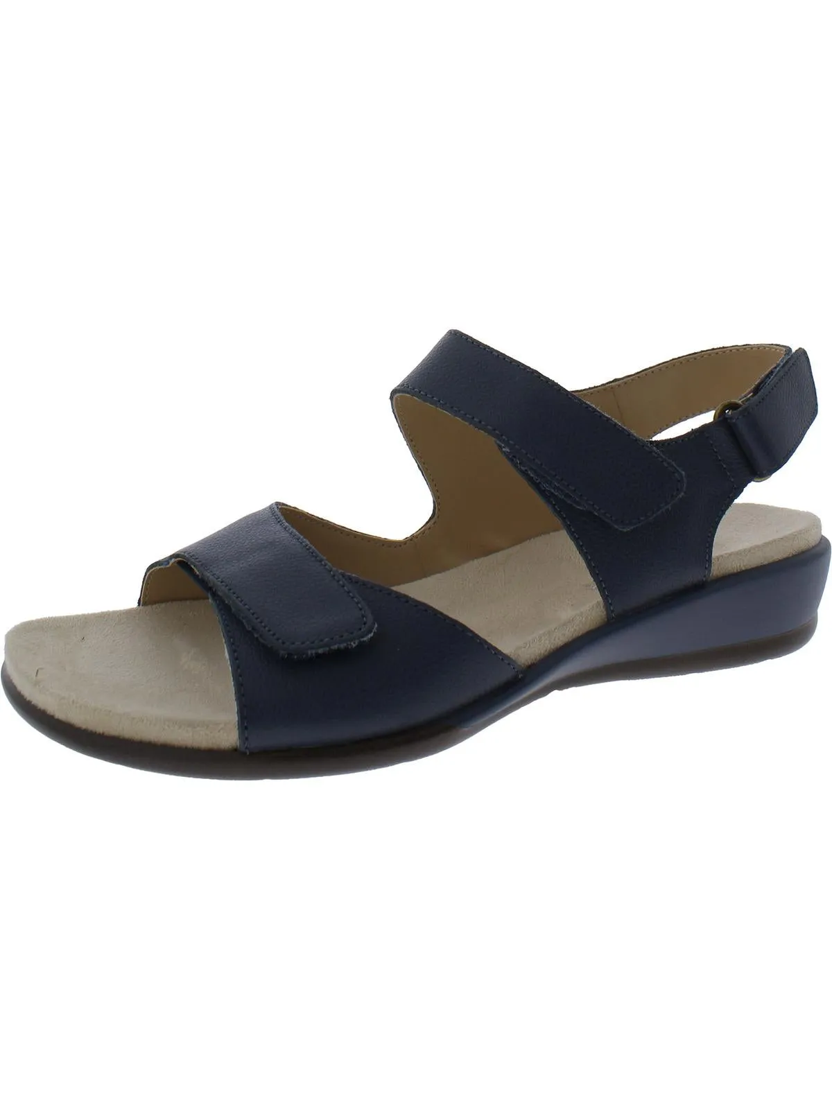 Hartwell Womens Leather Wedge Sandals