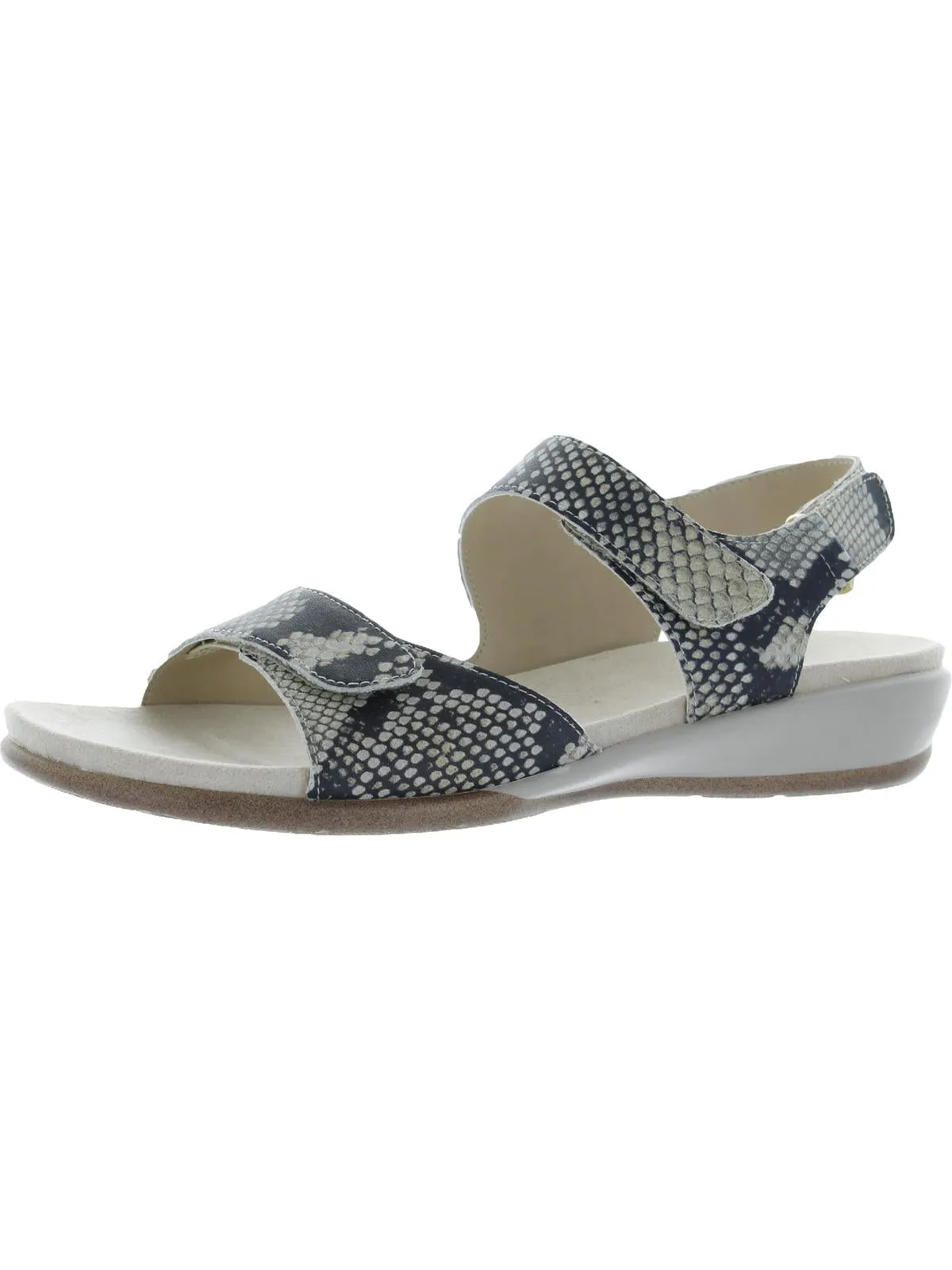 Hartwell Womens Leather Wedge Sandals