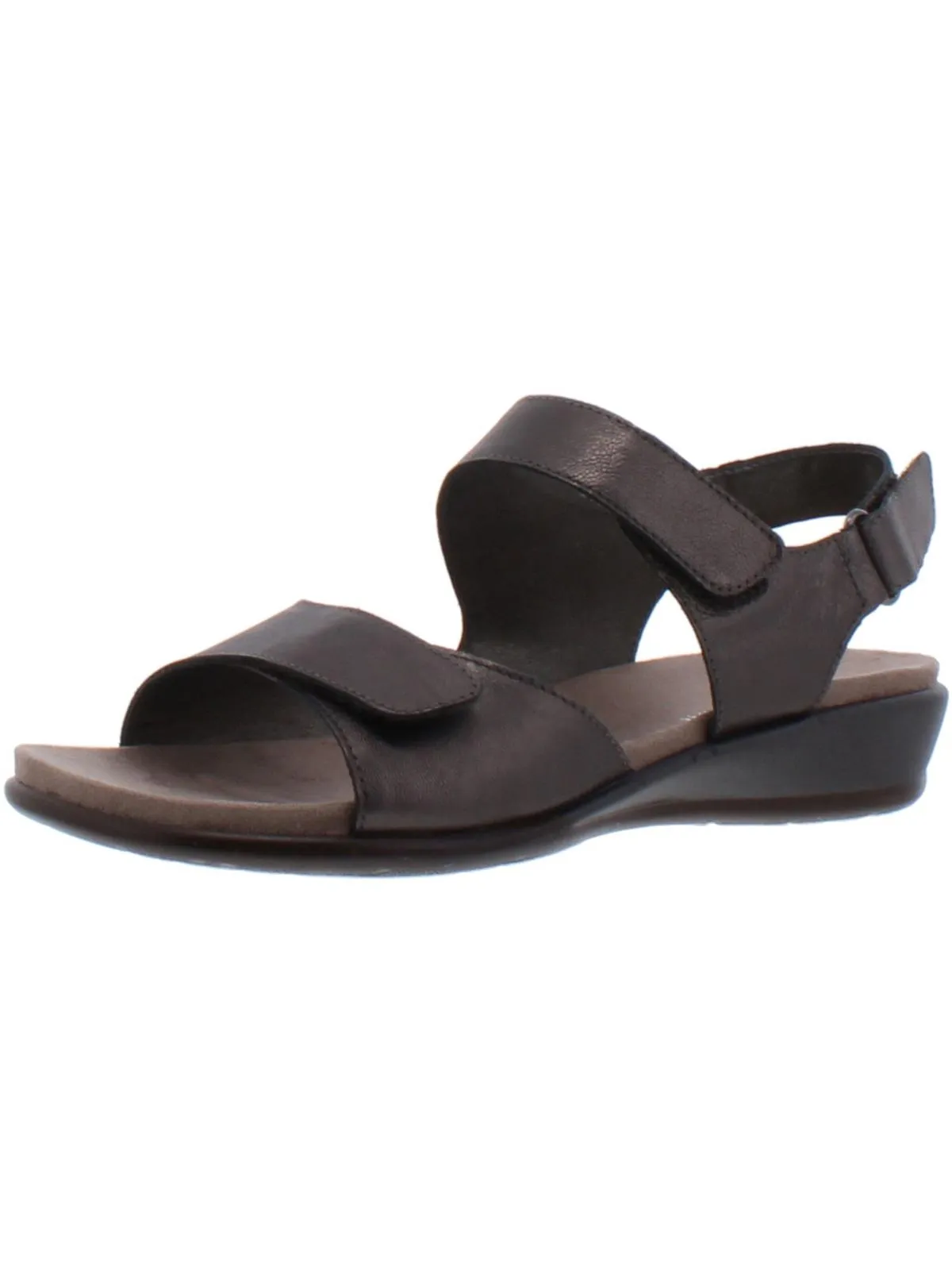 Hartwell Womens Leather Wedge Sandals