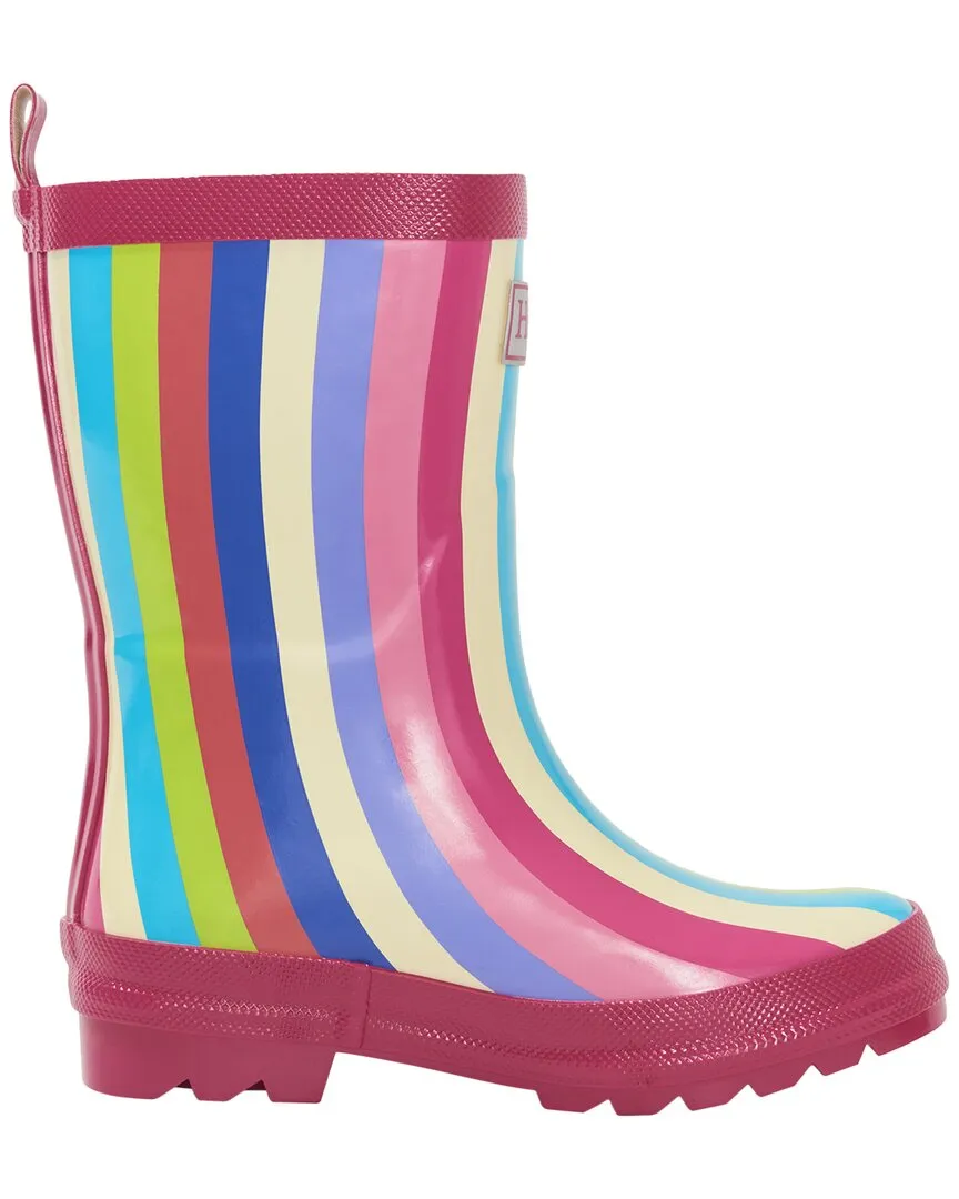 Hatley Rainbow Stripes Shiny Rain Boot