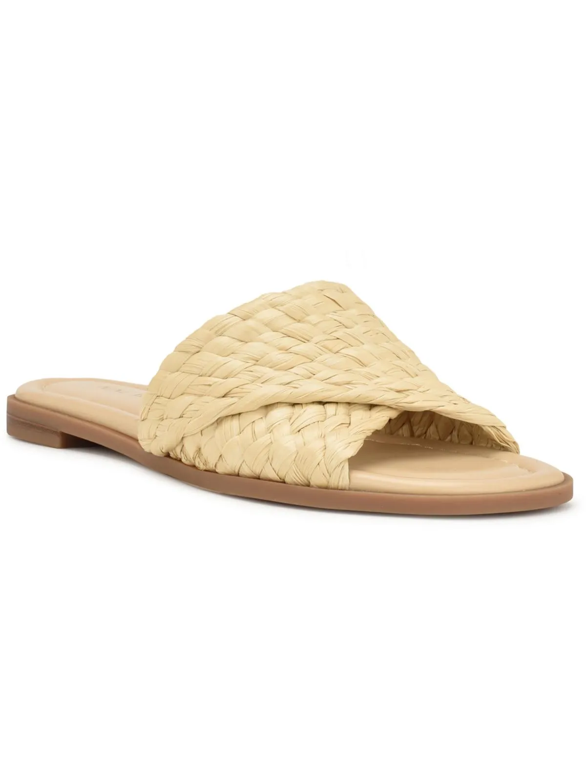 Havah  Womens Slip On Open Toe Slide Sandals