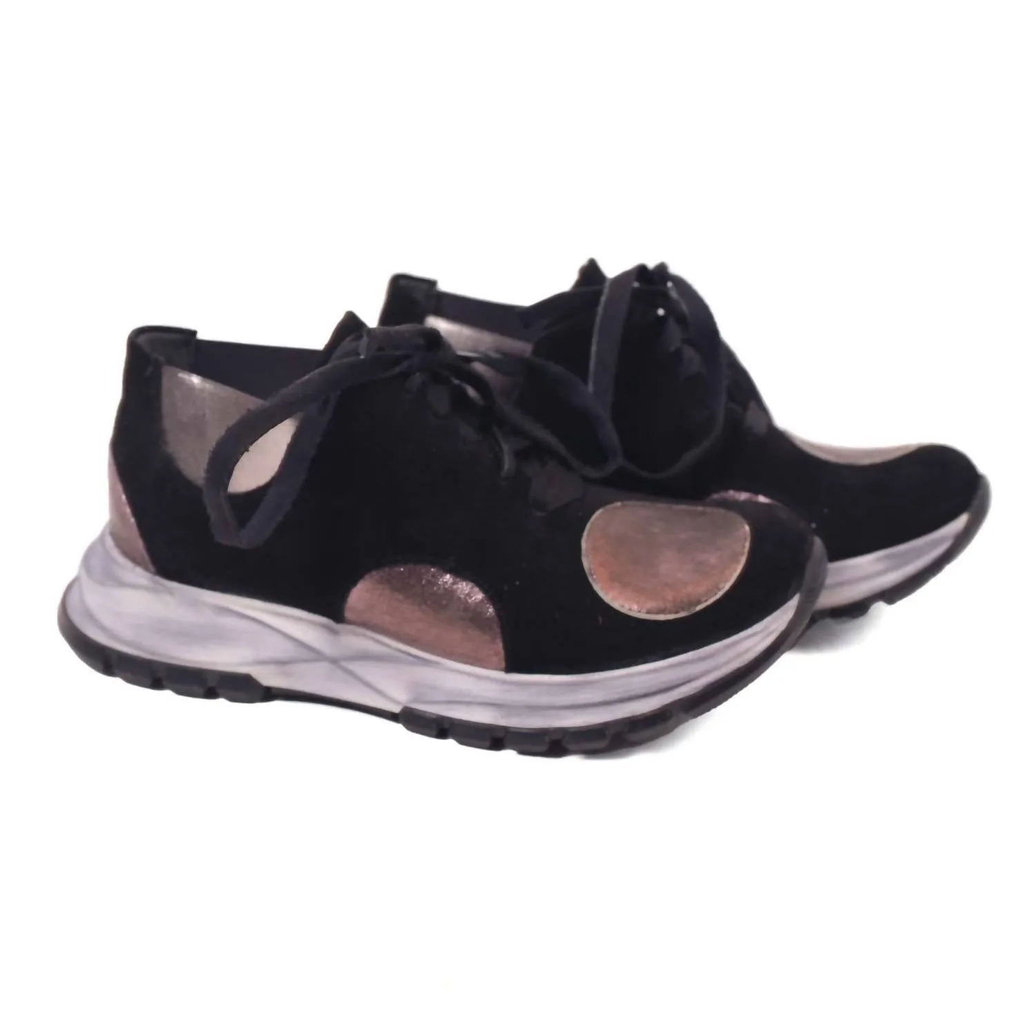 Hellen Polka Dot Sneaker In Black
