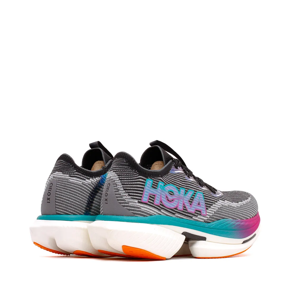 Hoka One One Unisex Cielo X1 Black Electric Aqua 1147910-BCQ