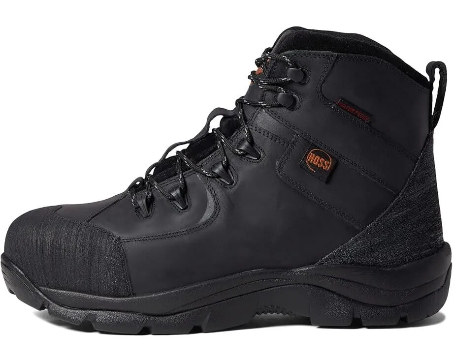 Hoss Ridge 60130 Men's US 7.5 Black Waterproof Composite Toe Work Boot ZPO998