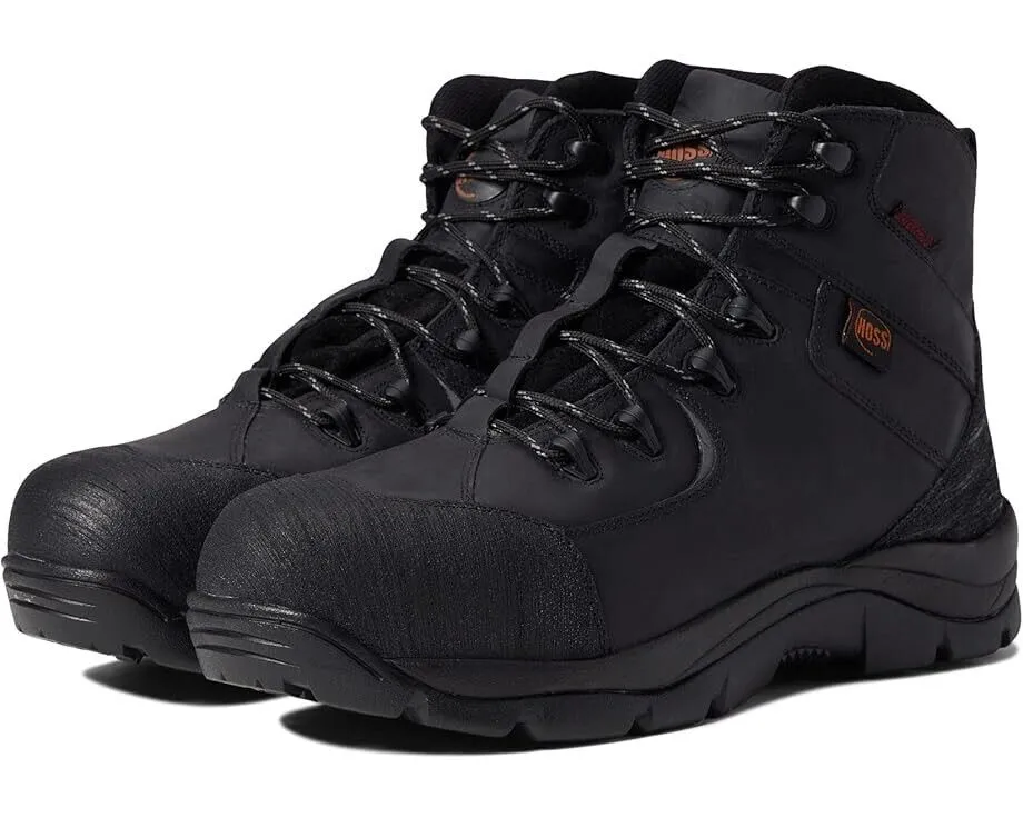 Hoss Ridge 60130 Men's US 7.5 Black Waterproof Composite Toe Work Boot ZPO998