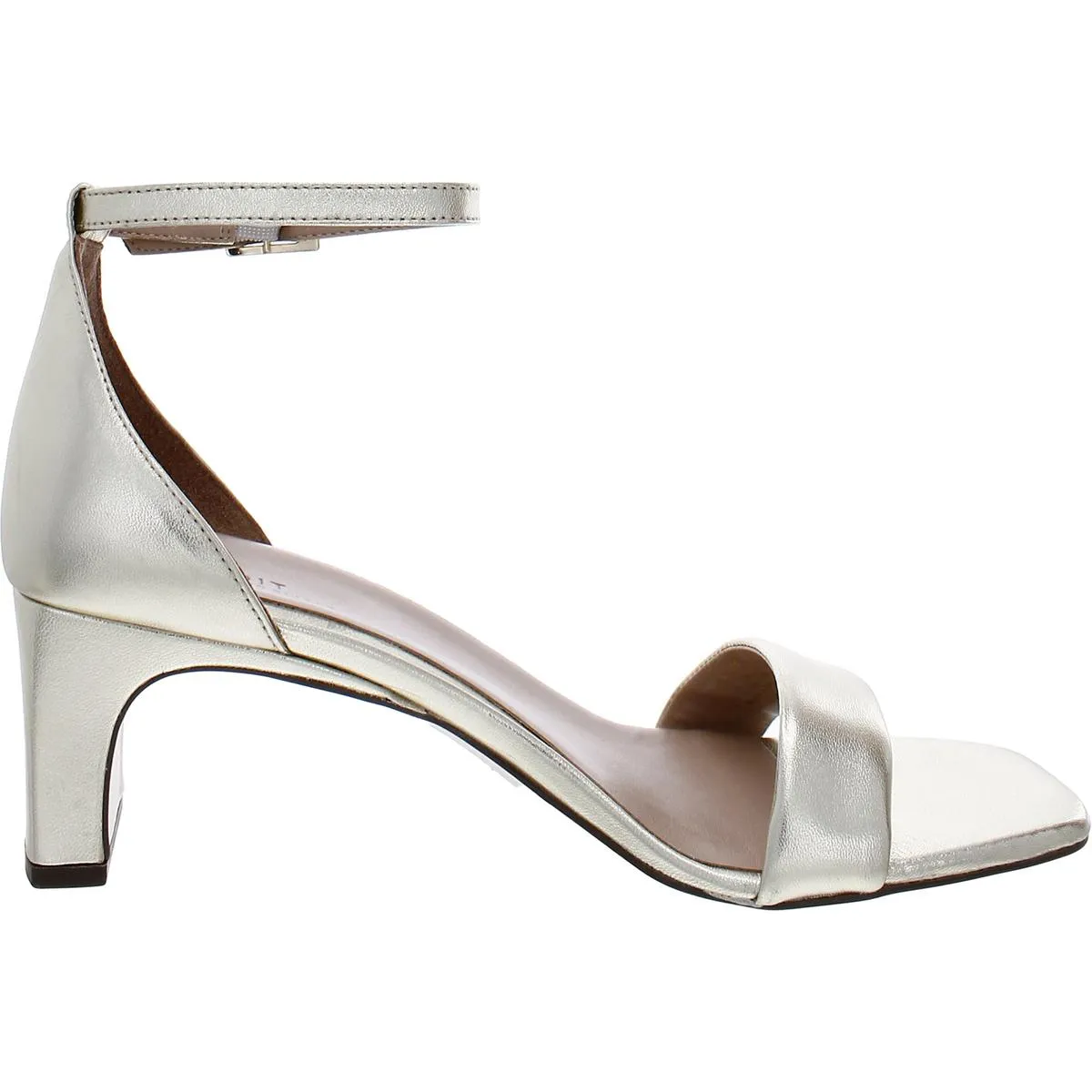 Iriss Womens Leather Metallic Heels