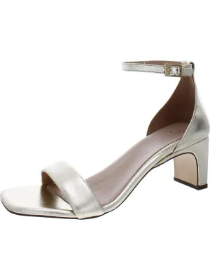 Iriss Womens Leather Metallic Heels