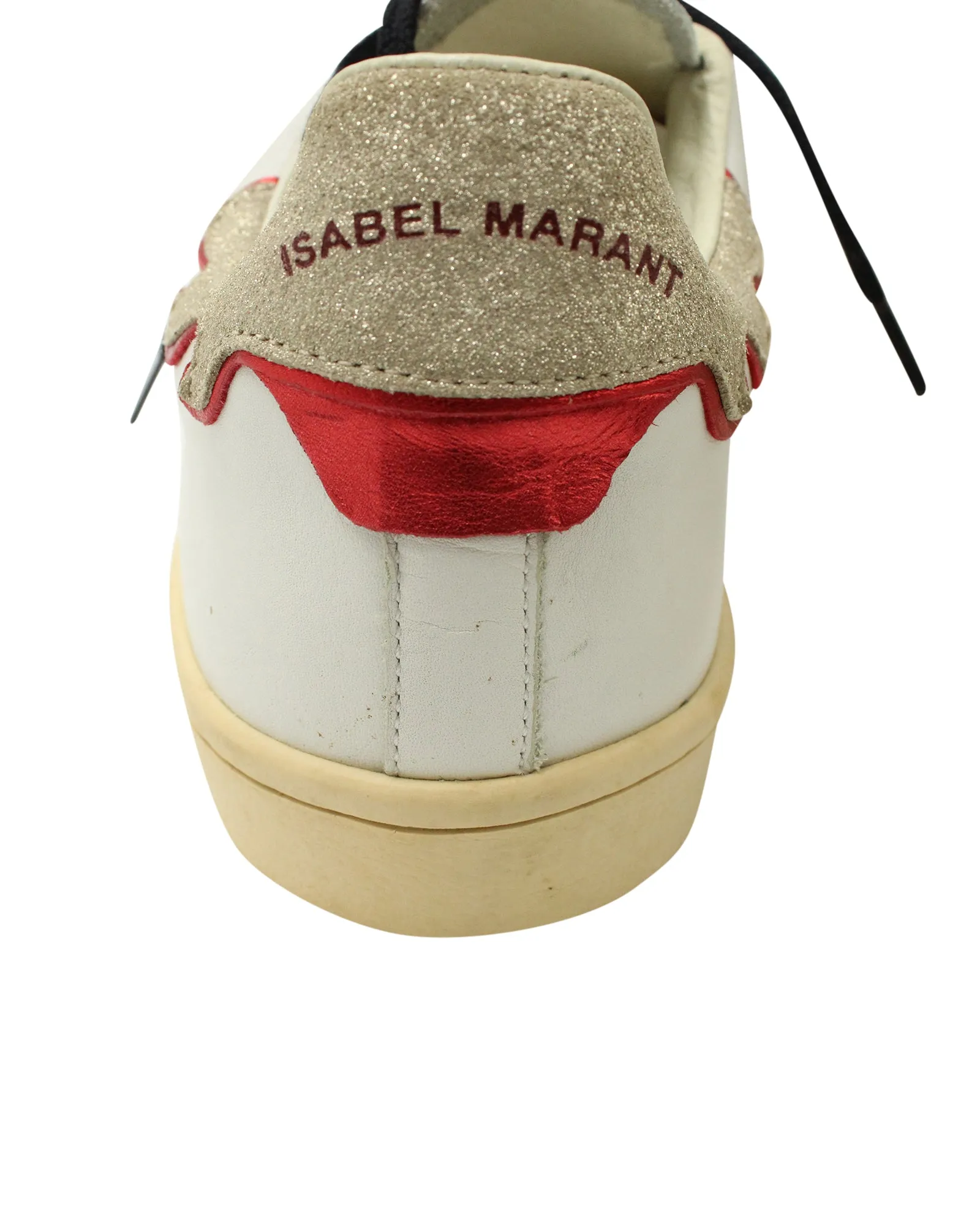 Isabel Marant Bart Low-Top Sneakers in White Leather