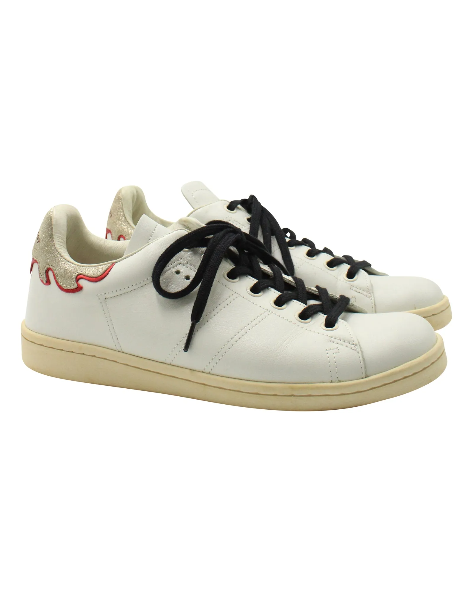 Isabel Marant Bart Low-Top Sneakers in White Leather