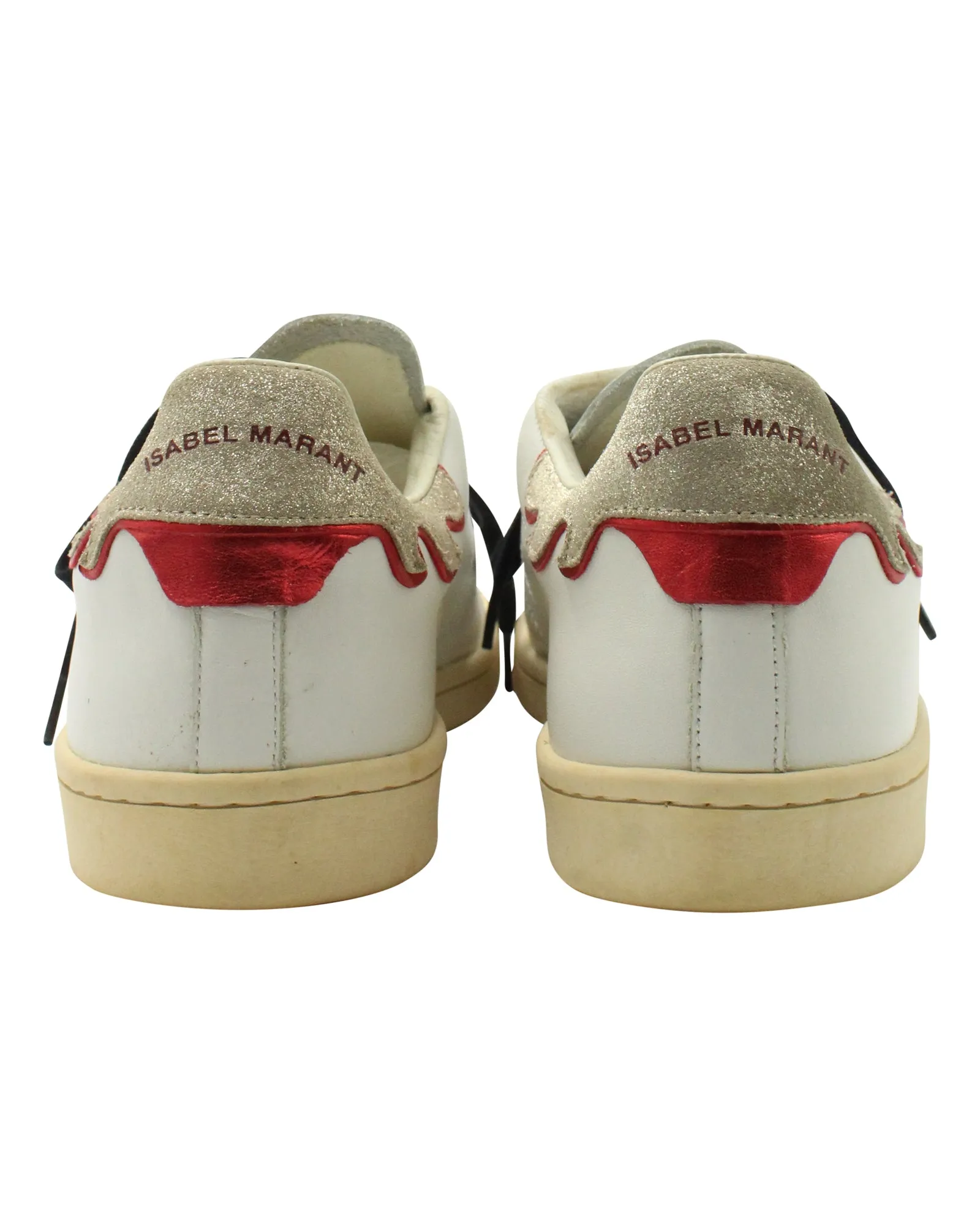 Isabel Marant Bart Low-Top Sneakers in White Leather