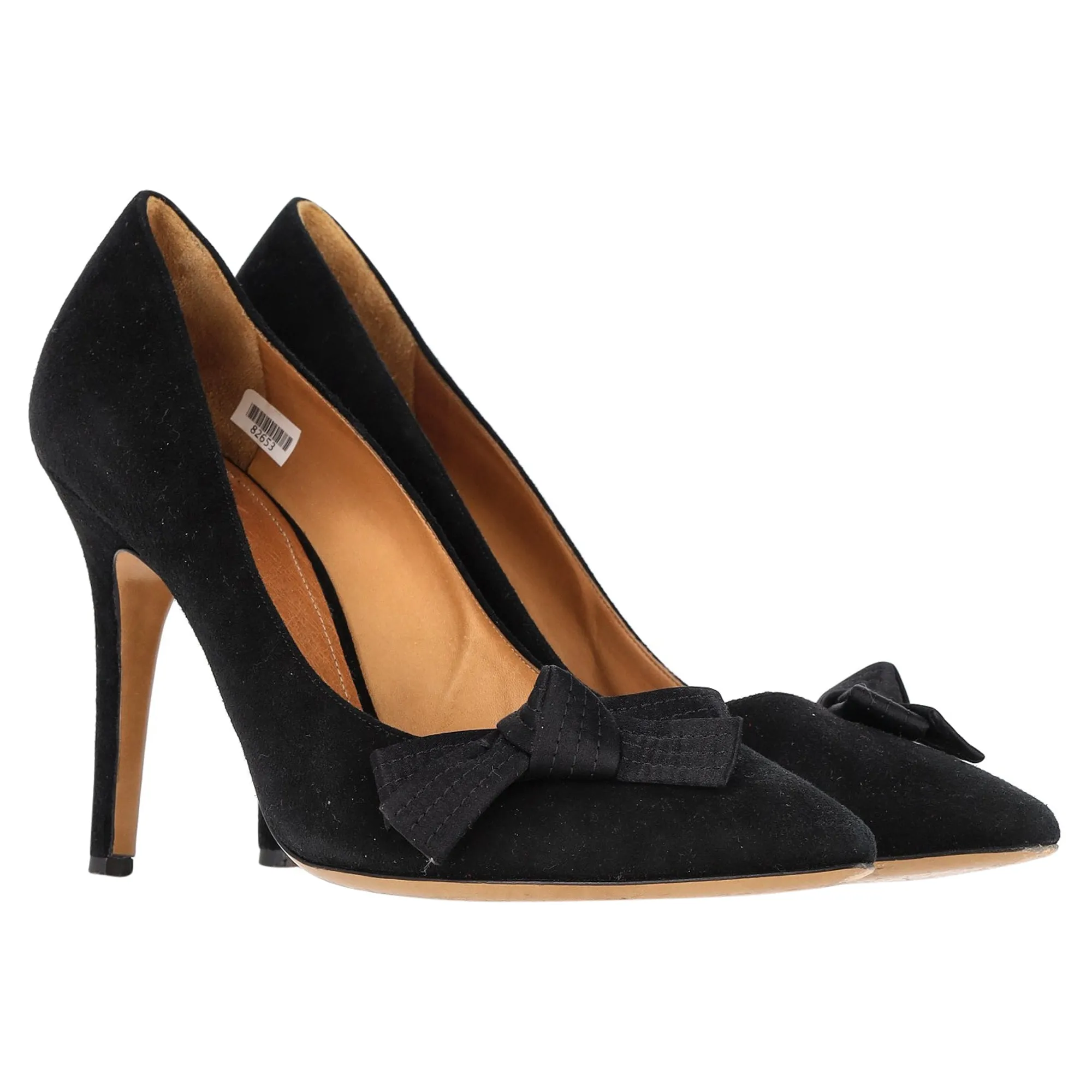 Isabel Marant Poppy Bow Detail Pumps in Black Suede