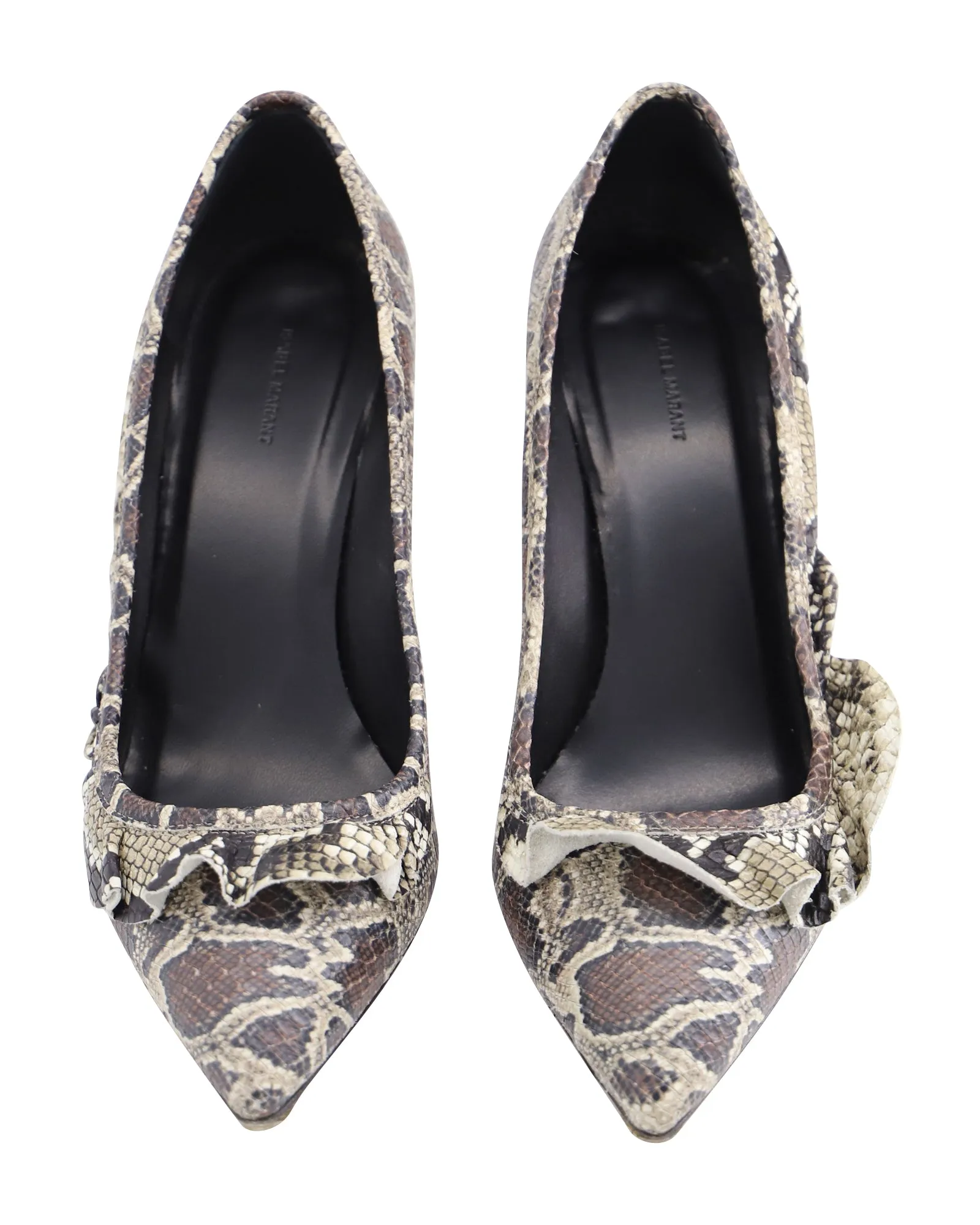 Isabel Marant Poween Pumps in Phyton-skin Leather