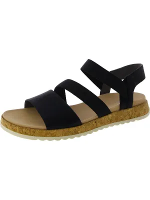 Isle Fun Womens Faux Leather Cork Slingback Sandals