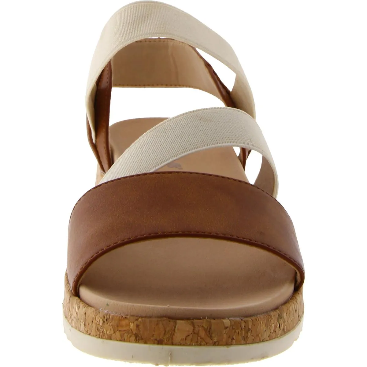 Isle Fun Womens Faux Leather Cork Slingback Sandals