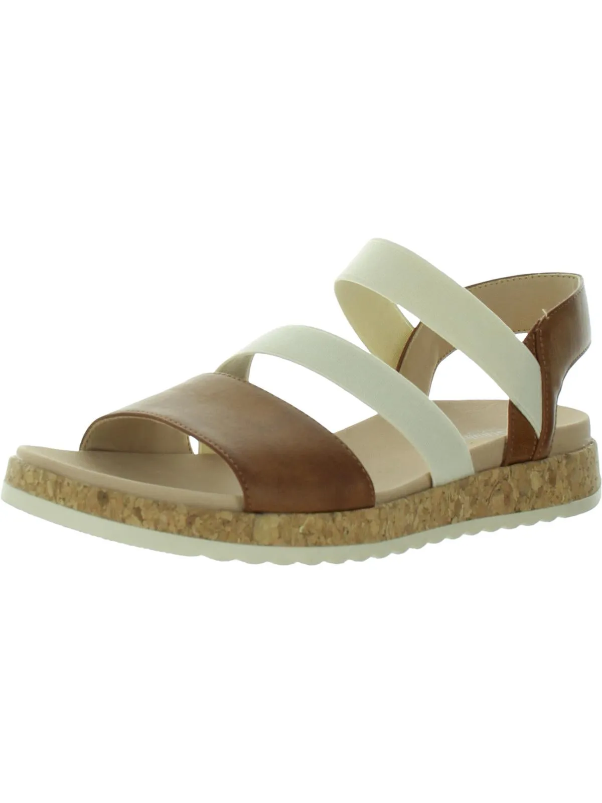 Isle Fun Womens Faux Leather Cork Slingback Sandals