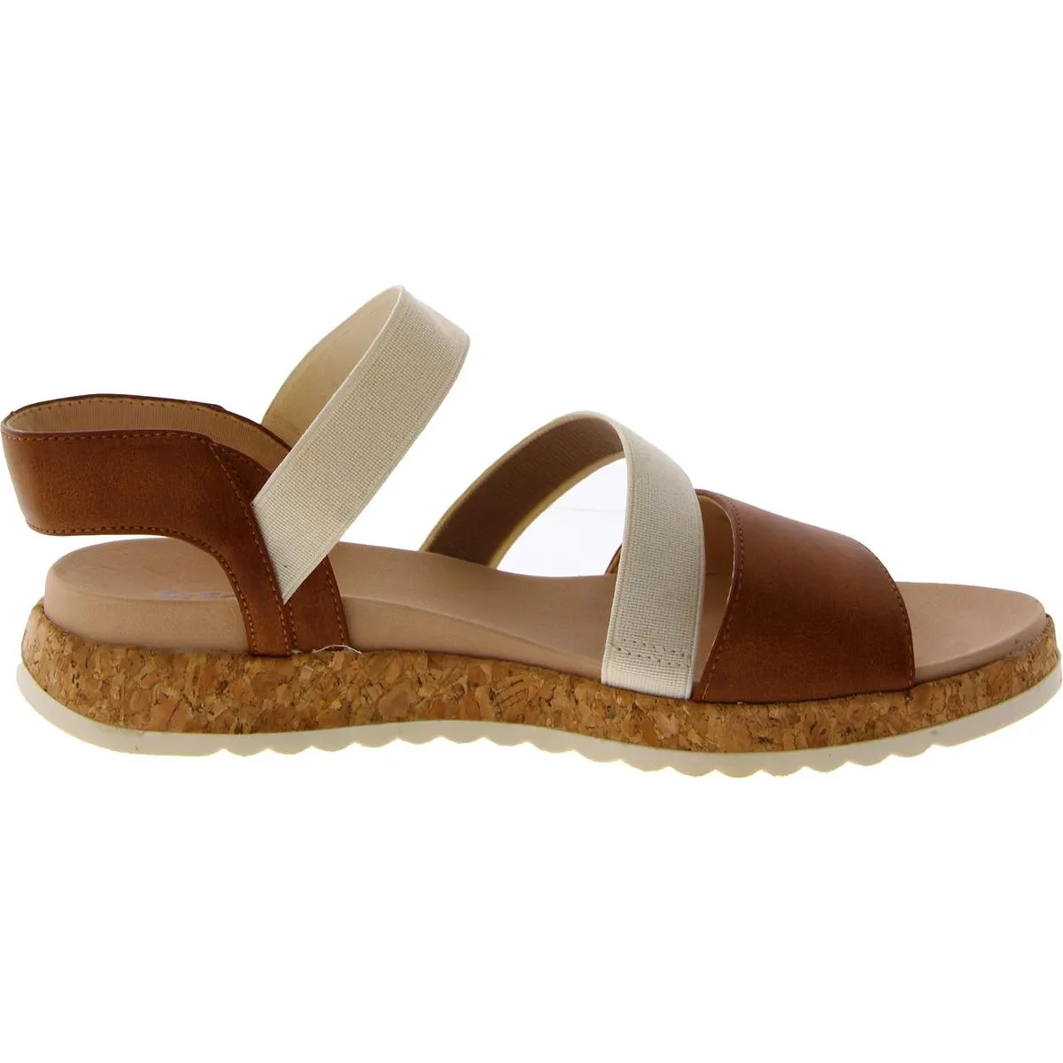 Isle Fun Womens Faux Leather Cork Slingback Sandals