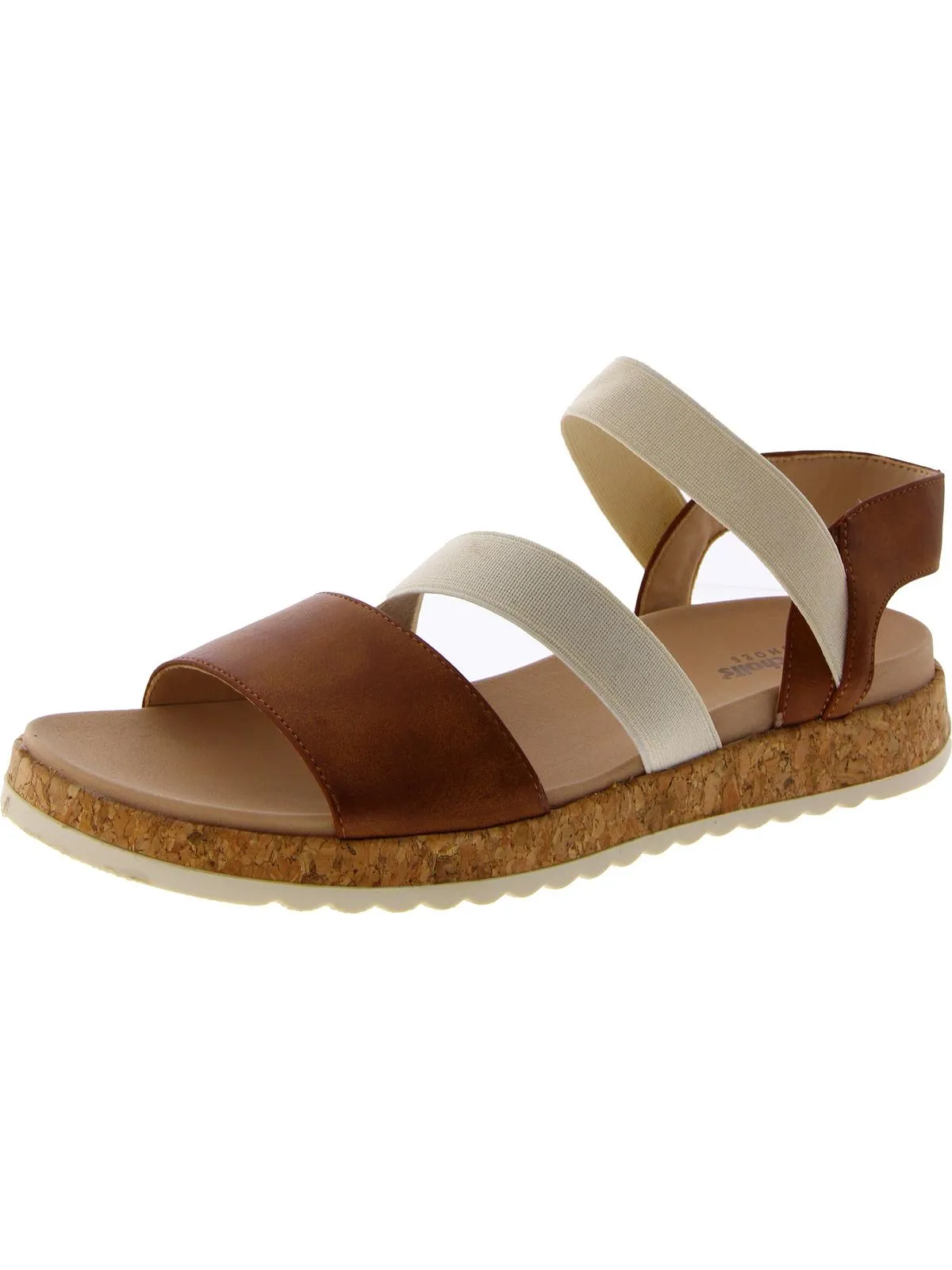 Isle Fun Womens Faux Leather Cork Slingback Sandals