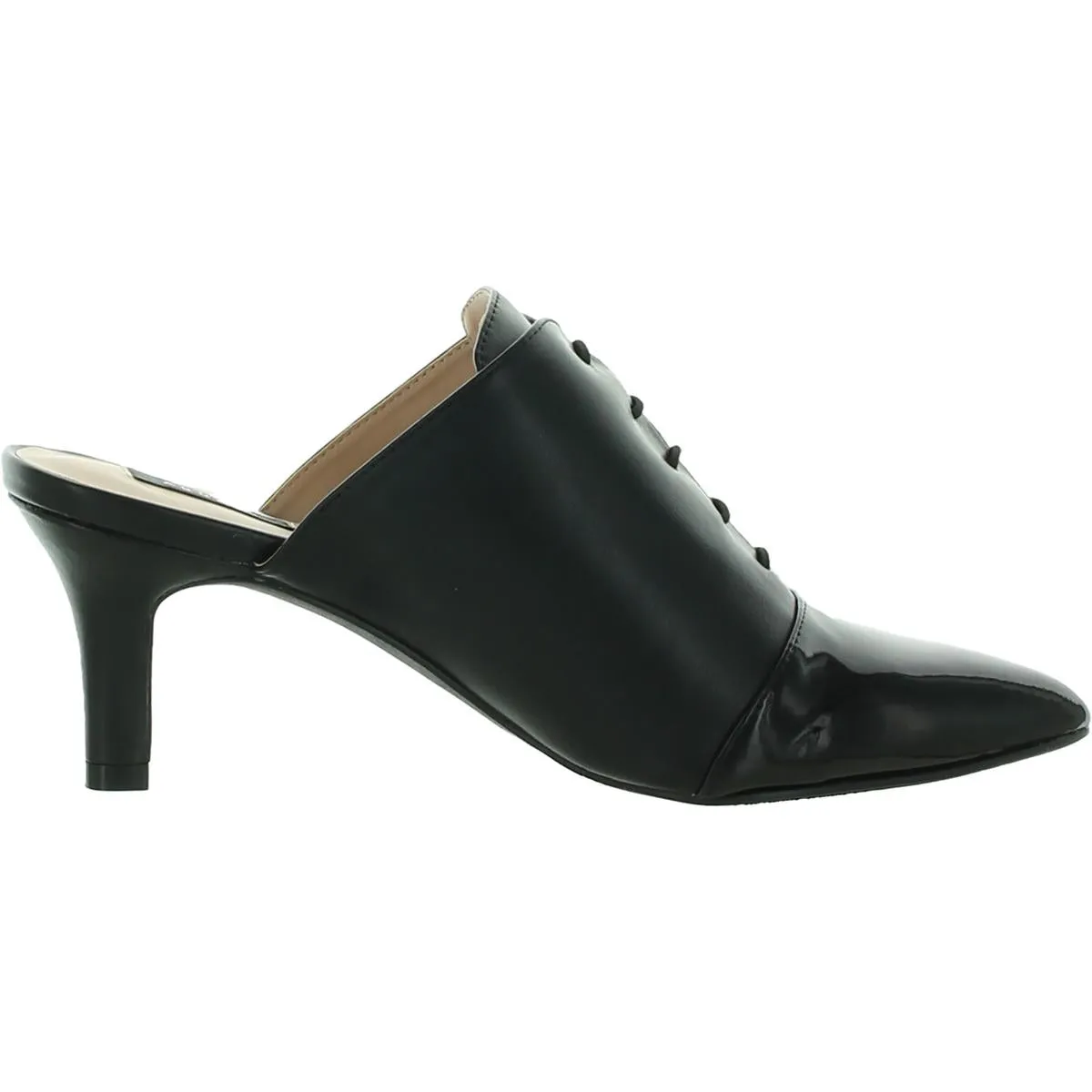 Jessie Womens Oxford Faux Leather Mules