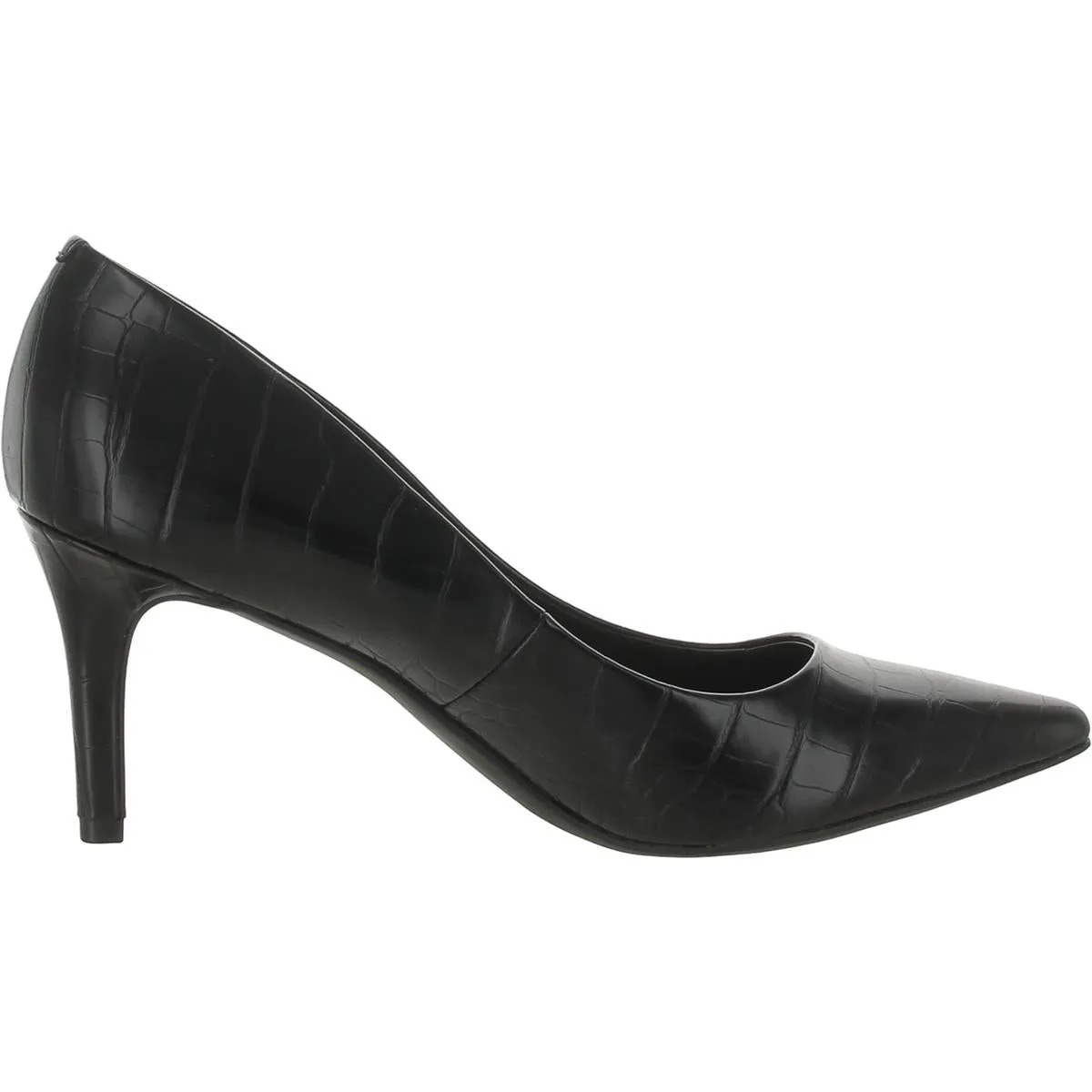 Jeules Womens Faux Leather Embossed Dress Pumps