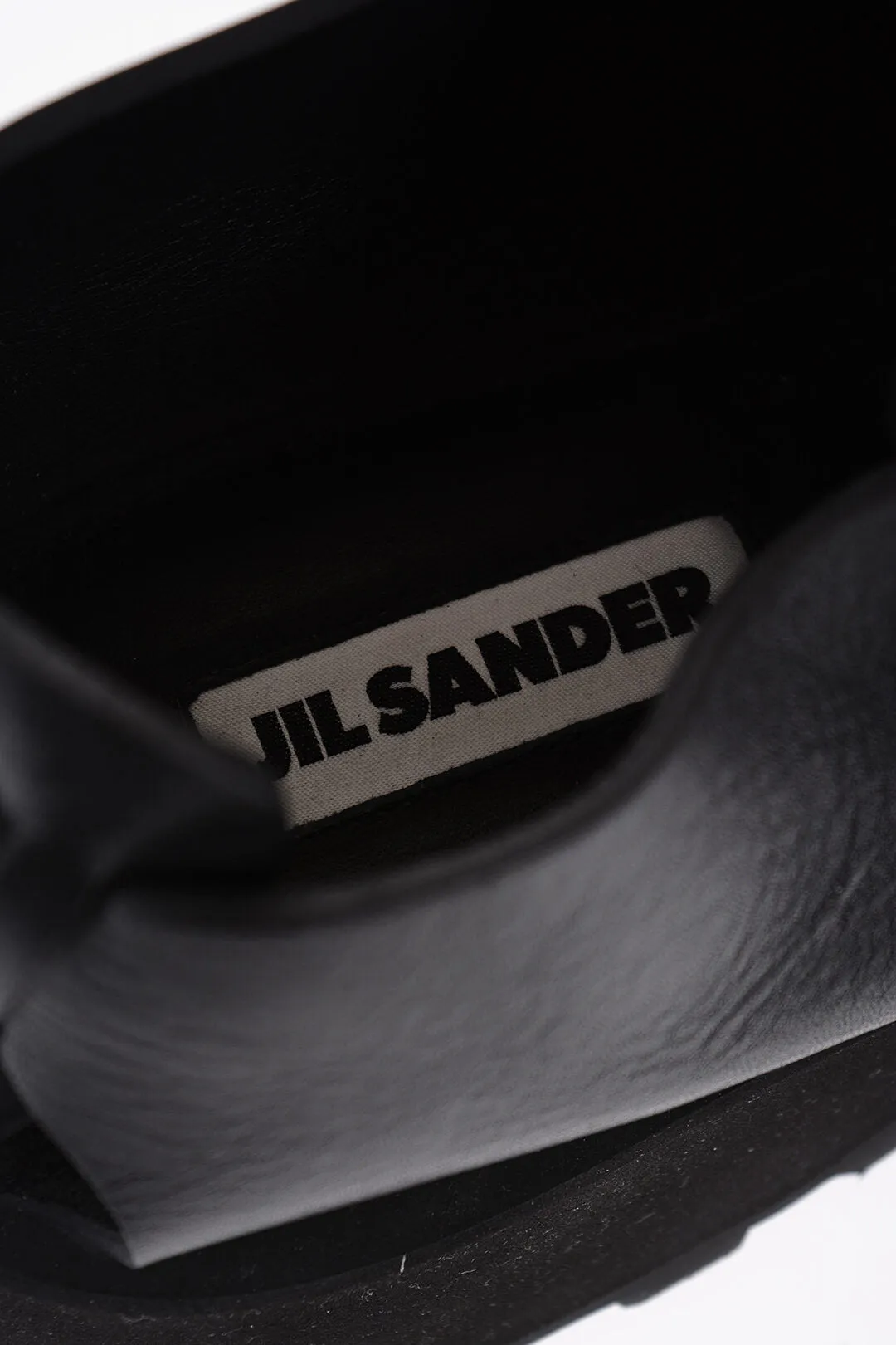 Jil Sander Leather Desert Booties With Front Buckle