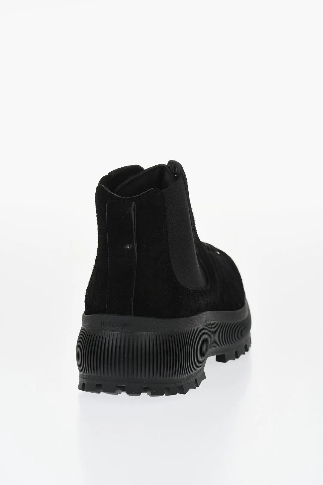 Jil Sander Suede Lace-Up Chelsea Booties With Vibram Sole