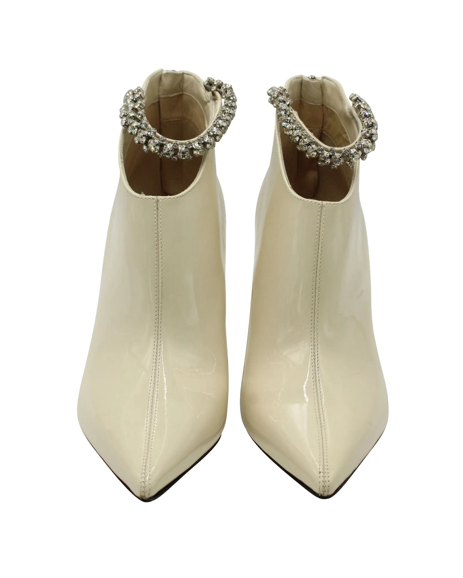 Jimmy Choo Blaize Ankle Boots in Cream Patent Leather